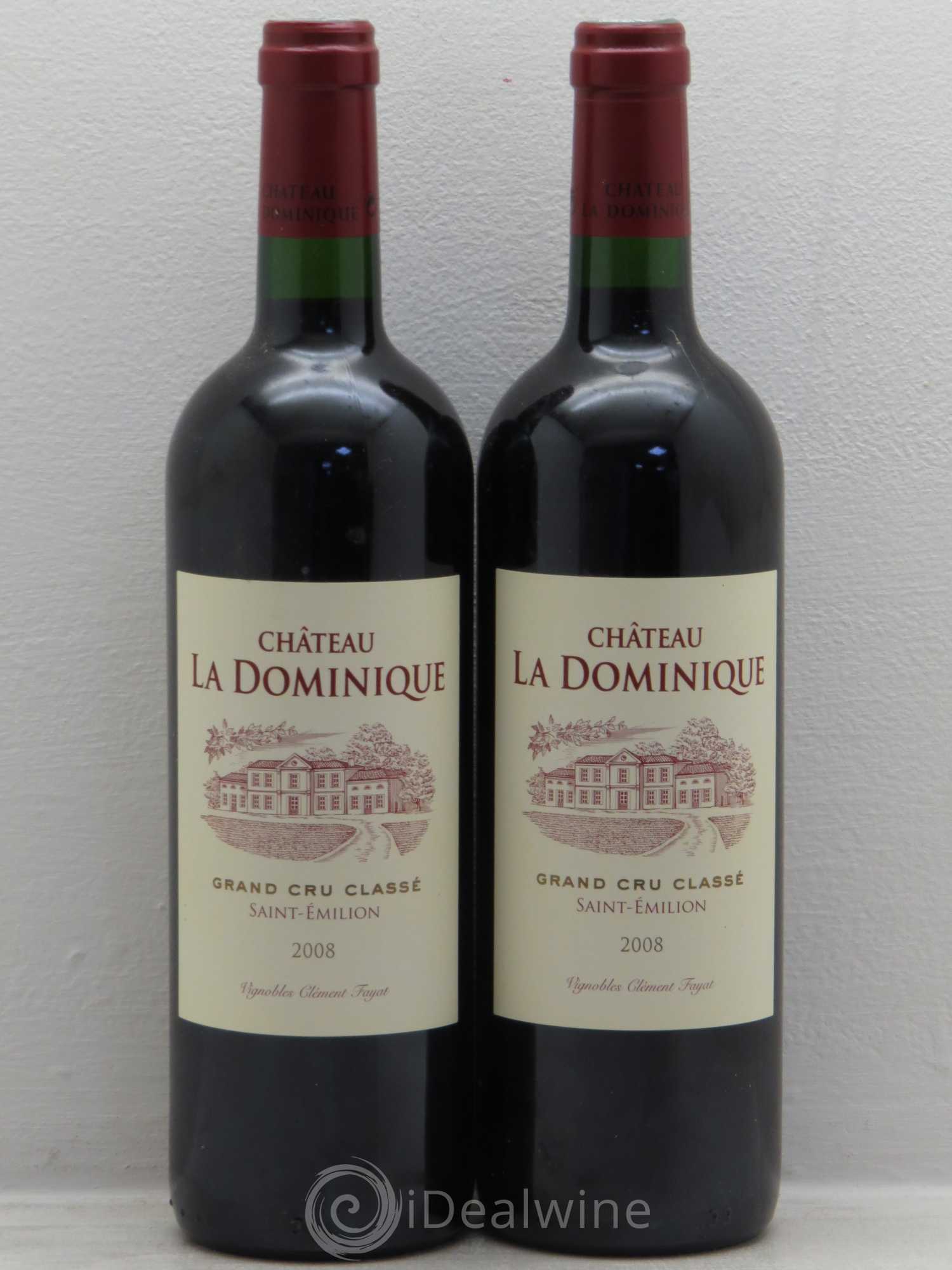 Château la Dominique Grand Cru Classé 2008 - Lot de 2 bouteilles - 0
