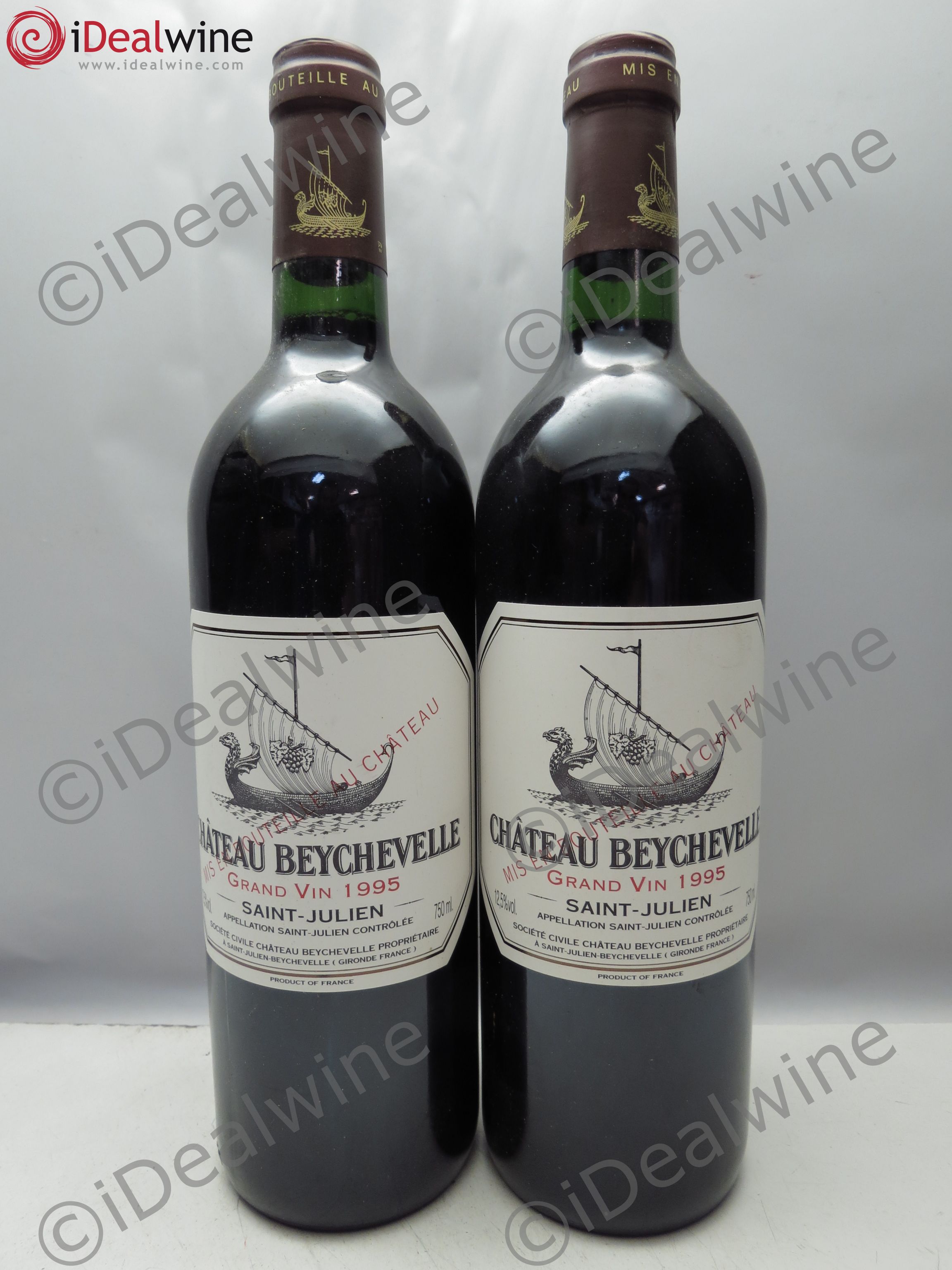 Château Beychevelle 4ème Grand Cru Classé 1995 - Lot de 2 bouteilles - 0