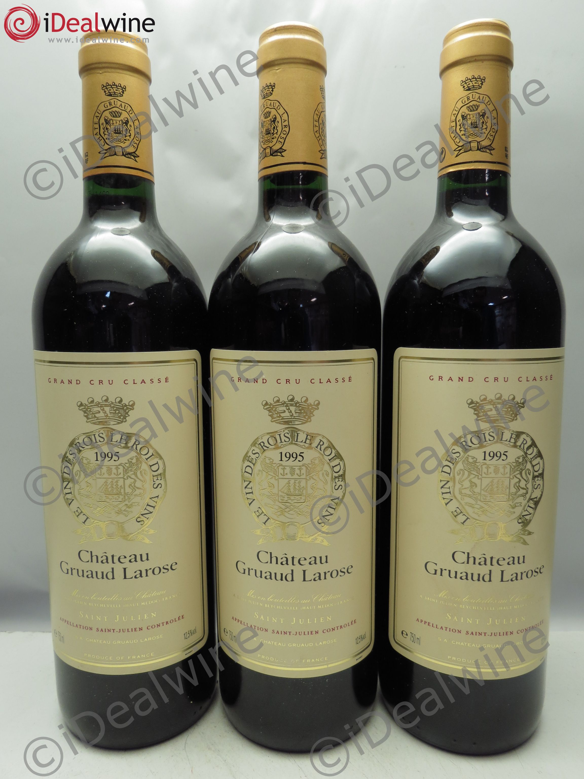 Château Gruaud Larose 2ème Grand Cru Classé 1995 - Lot de 3 bouteilles - 0