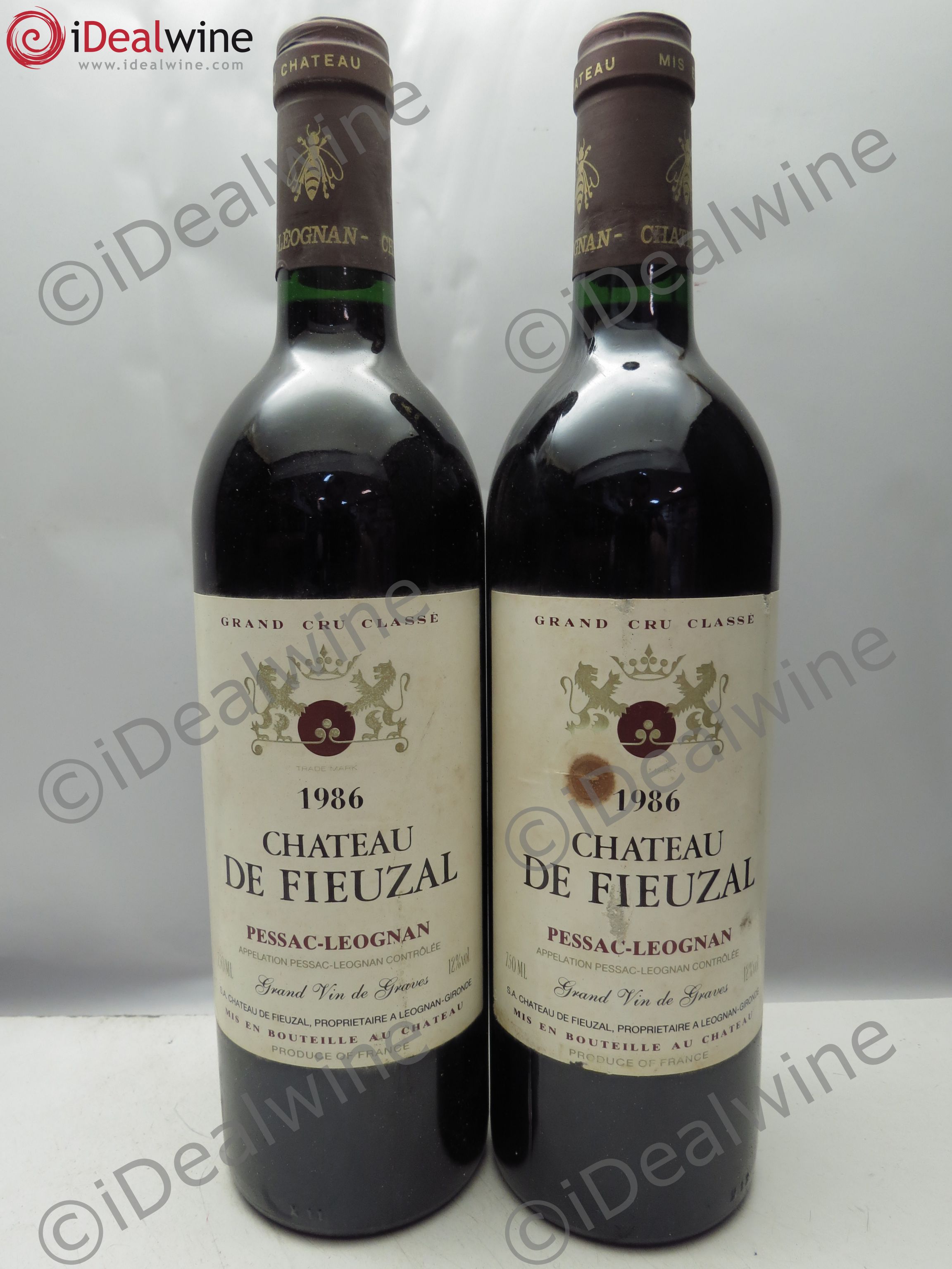 Château de Fieuzal Cru Classé de Graves 1986 - Lot de 2 bouteilles - 0