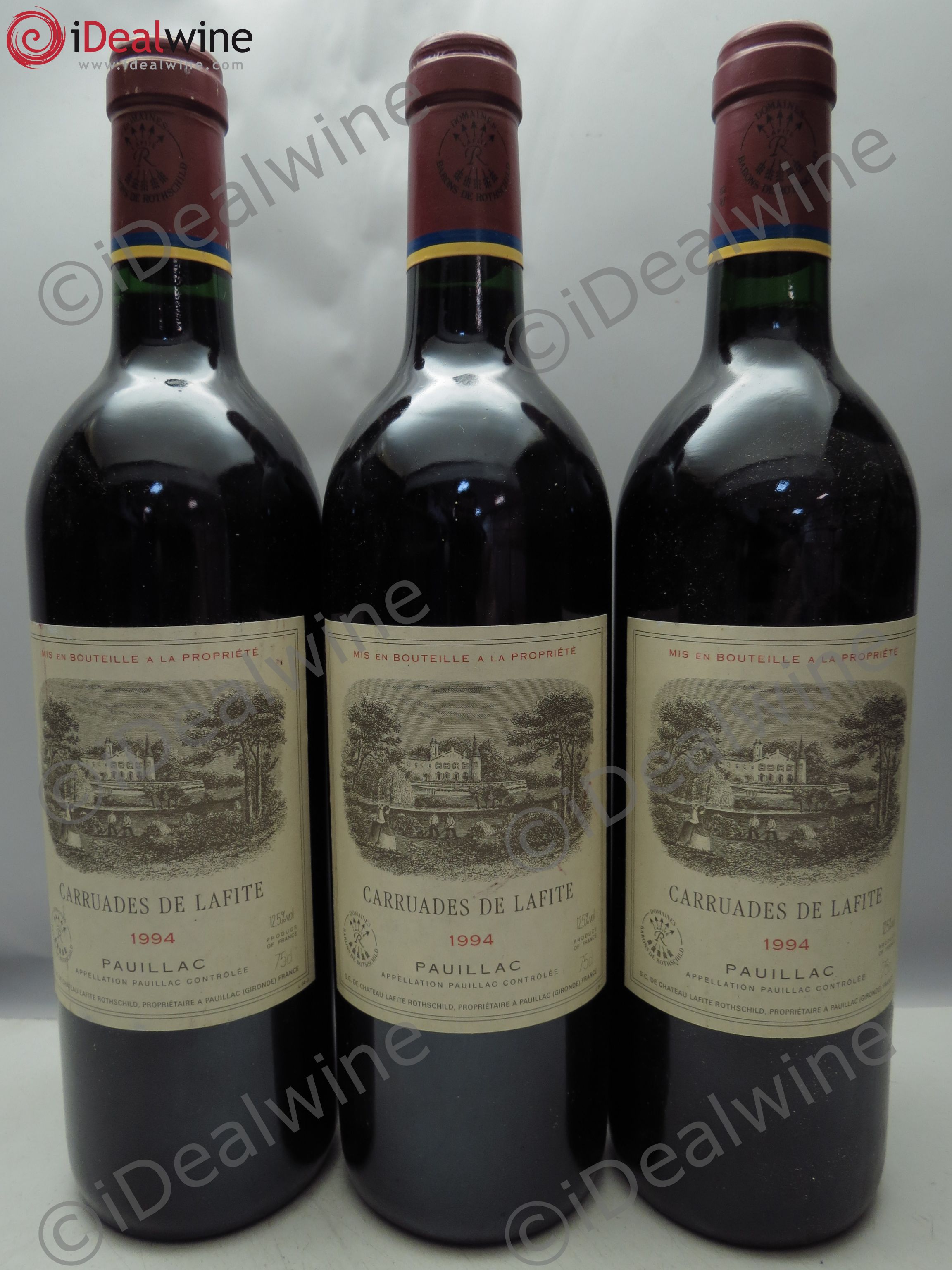Carruades de Lafite Rothschild Second Vin 1994 - Lot de 3 bouteilles - 0