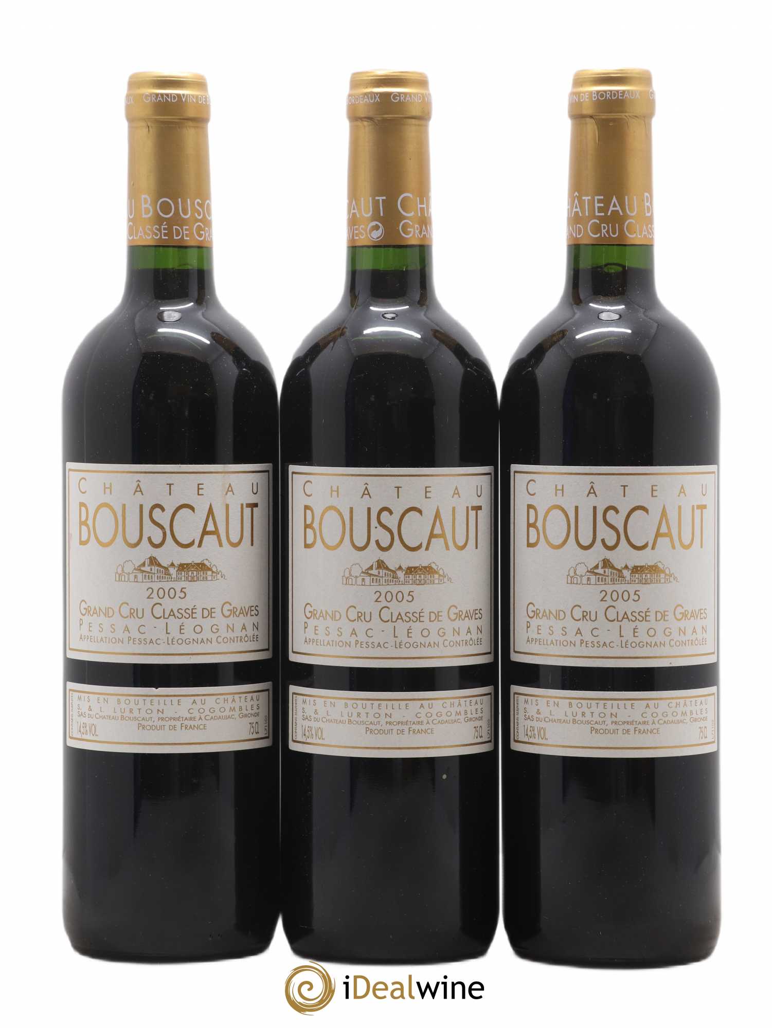 Château Bouscaut Cru Classé de Graves 2005 - Lot de 3 bouteilles - 0