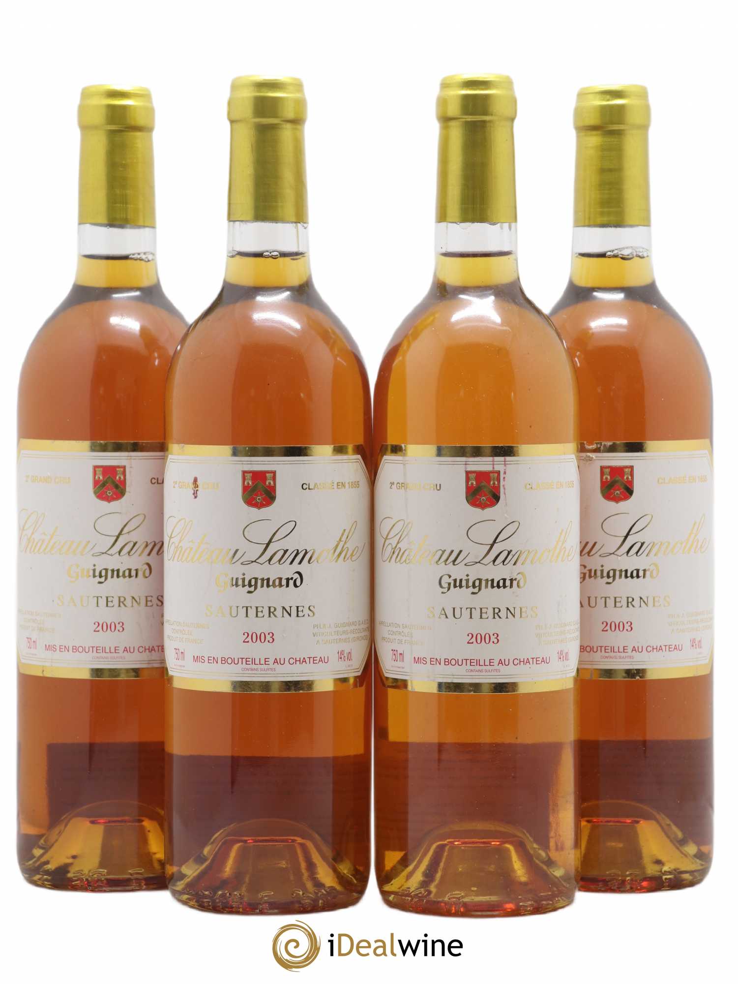 Château Lamothe Guignard 2ème Grand Cru Classé 2003 - Lotto di 4 bottiglie - 0