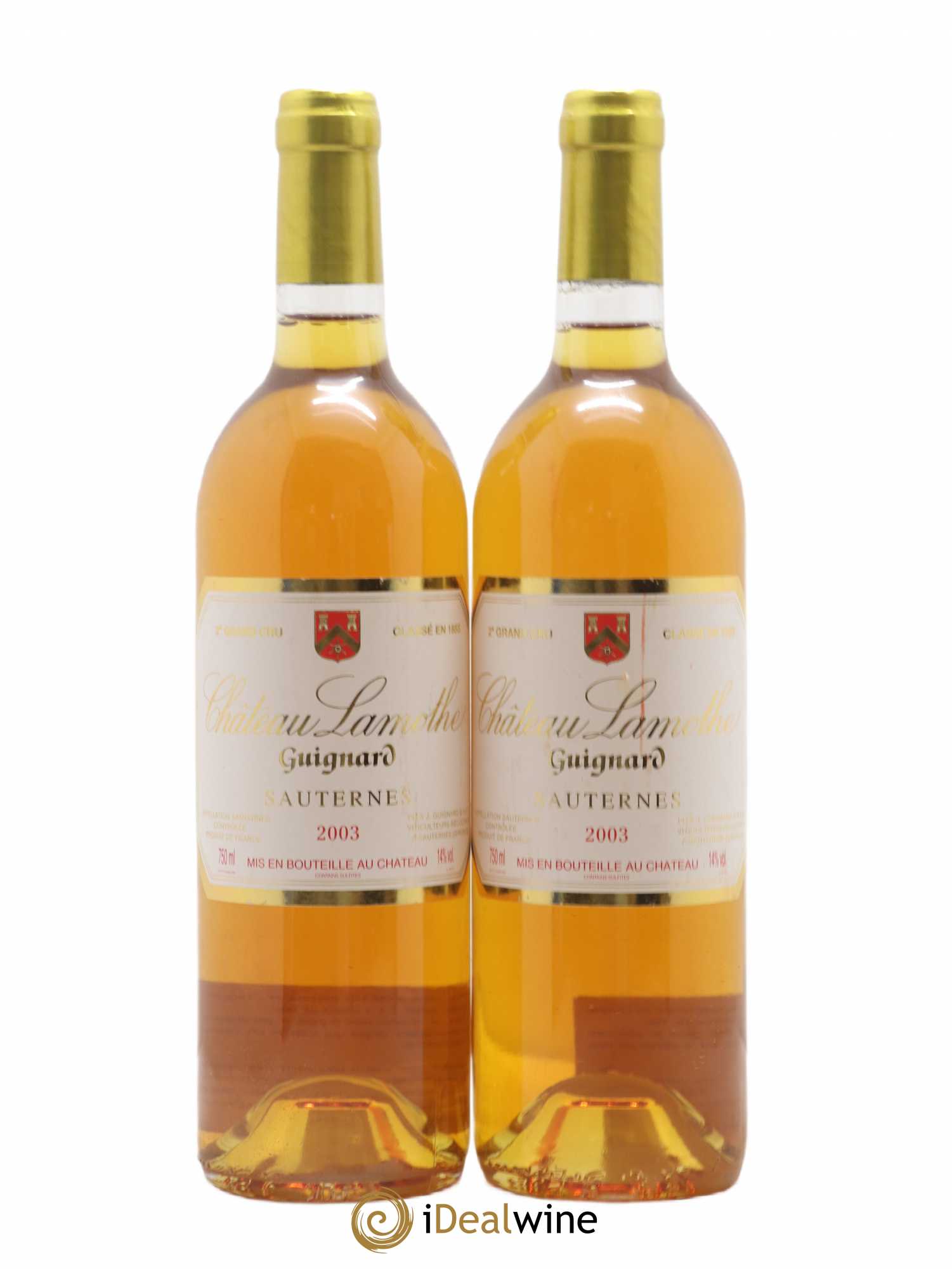 Château Lamothe Guignard 2ème Grand Cru Classé 2003 - Lotto di 2 bottiglie - 0