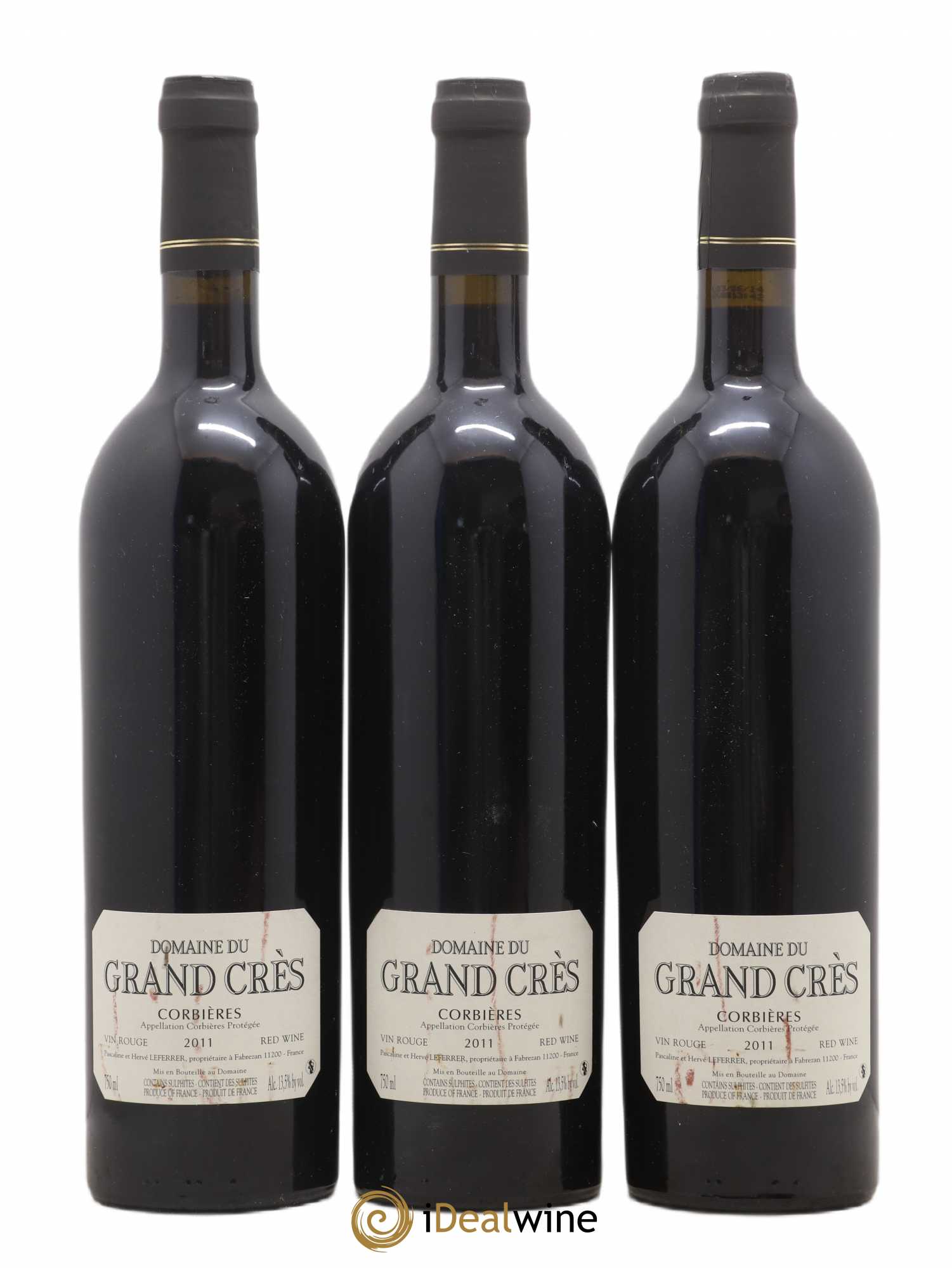 Corbières Cuvée Majeure Domaine du Grand Crès (sans prix de réserve) 2011 - Lot de 3 bouteilles - 1