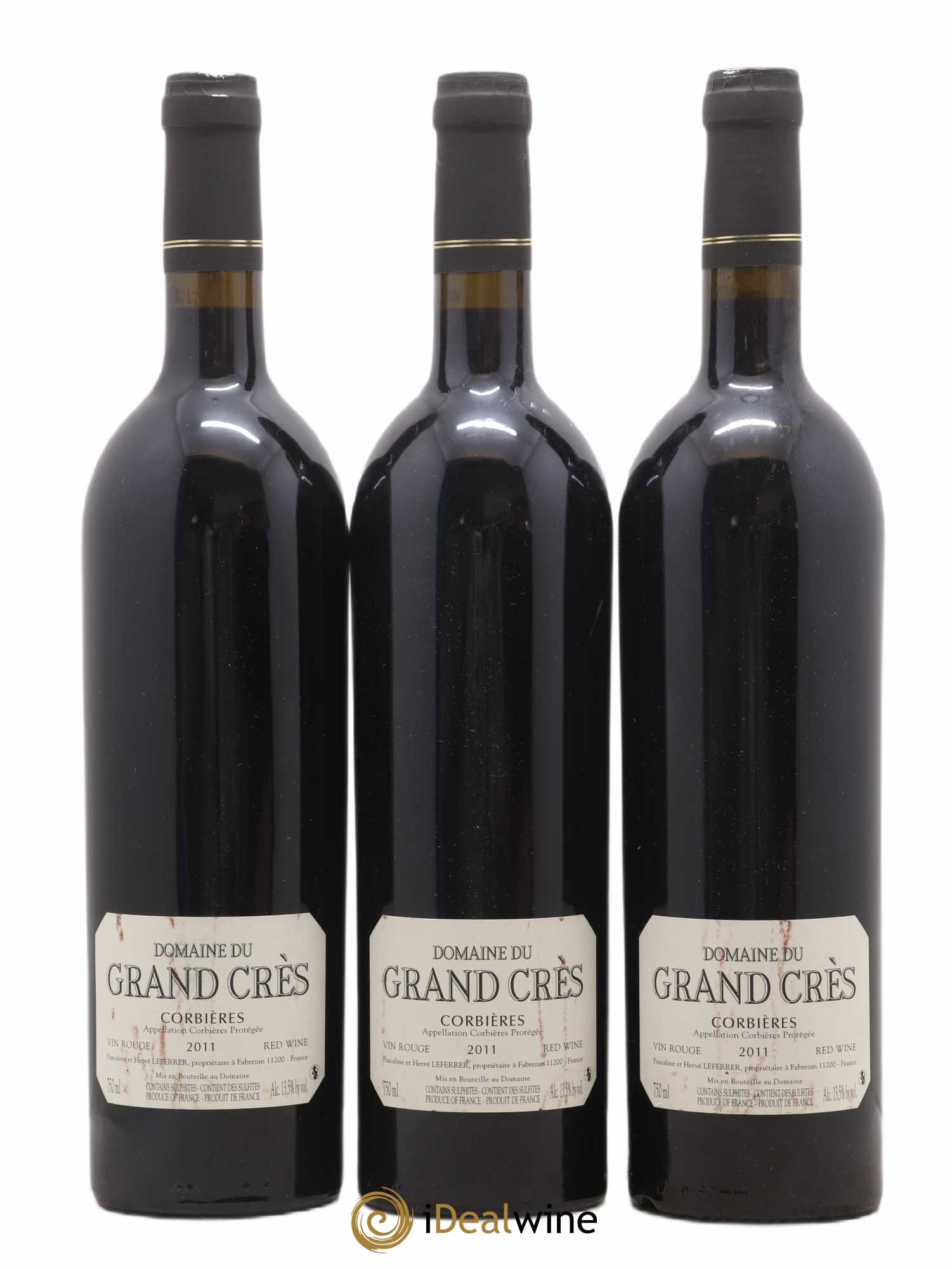 Corbières Cuvée Majeure Domaine du Grand Crès (sans prix de réserve) 2011 - Posten von 3 Flaschen - 1