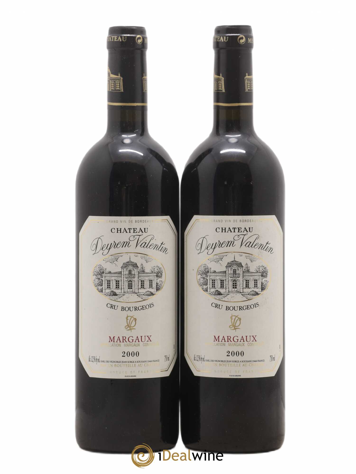 Château Deyrem Valentin Cru Bourgeois 2000 - Lot de 2 bouteilles - 0