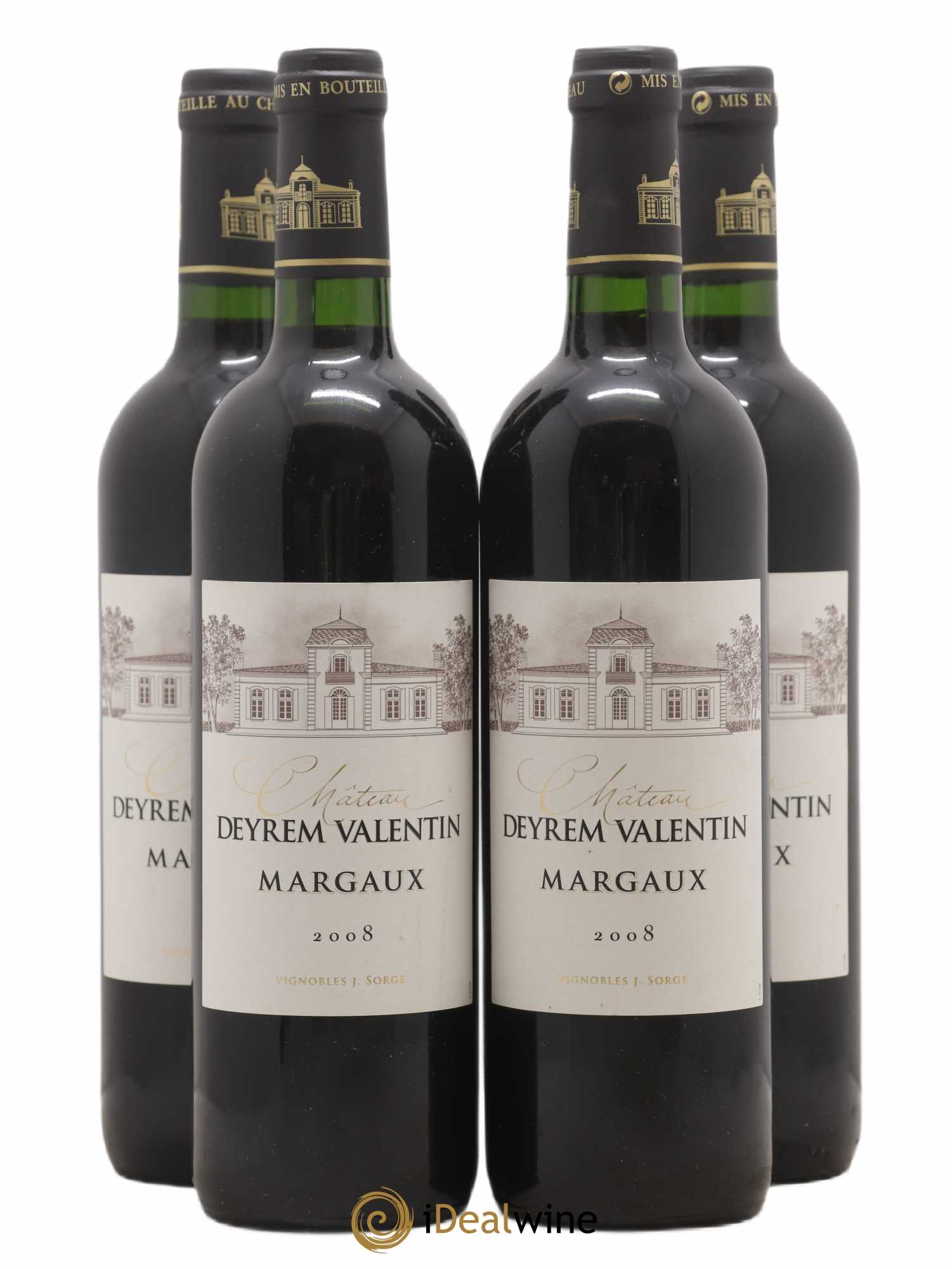 Château Deyrem Valentin Cru Bourgeois (sans prix de réserve) 2008 - Lot de 4 bouteilles - 0