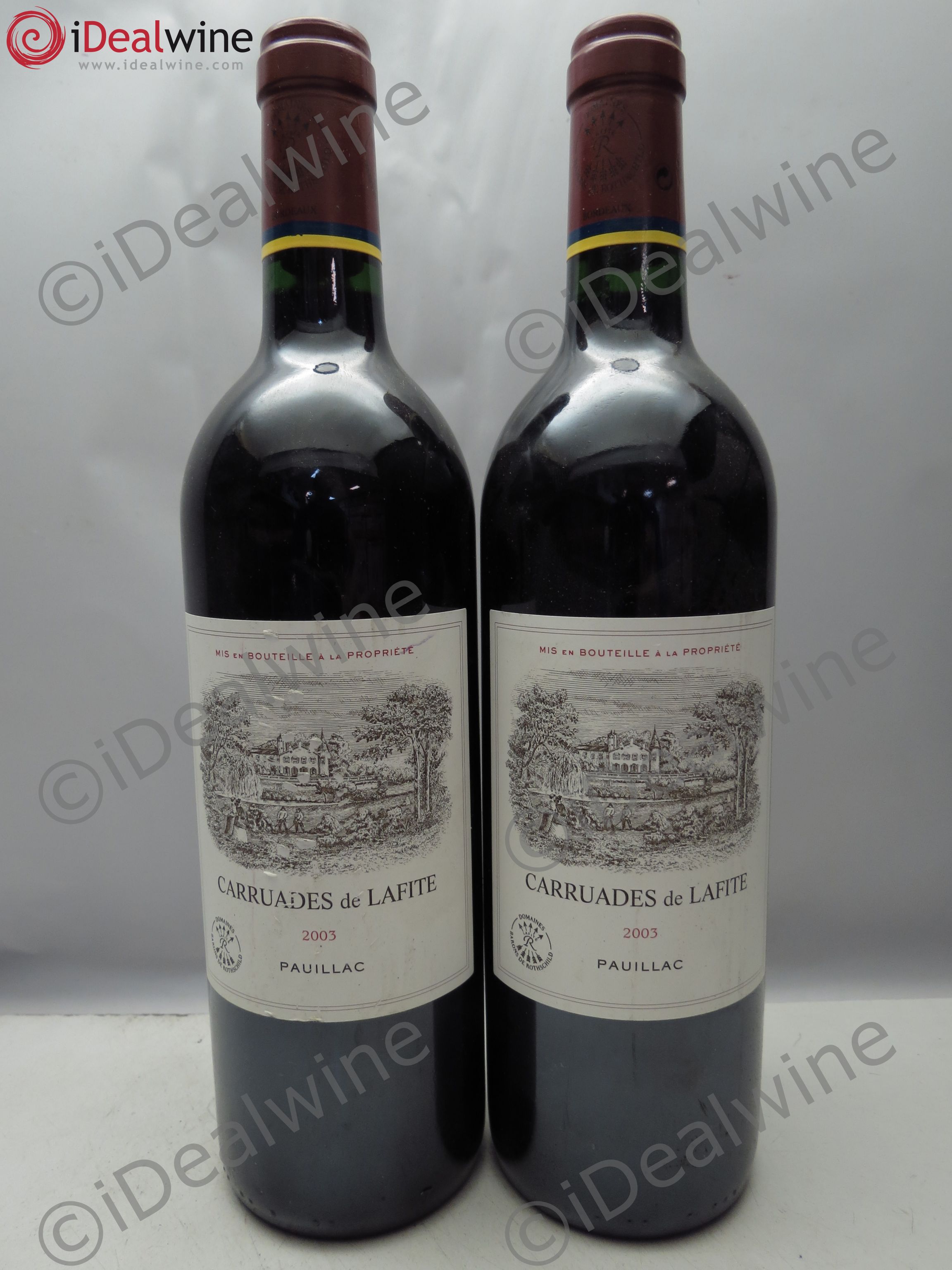Carruades de Lafite Rothschild Second Vin 2003 - Lot de 2 bouteilles - 0