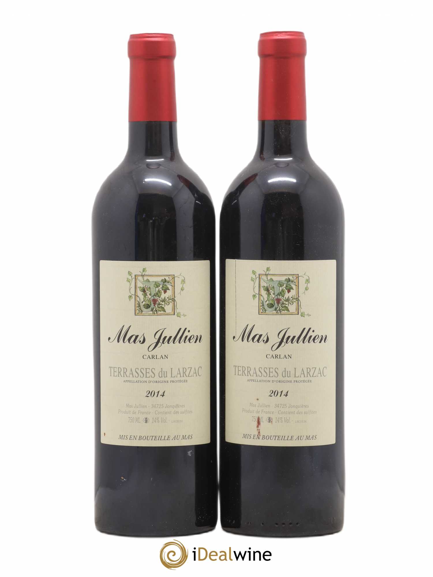 Terrasses du Larzac Mas Jullien Carlan Olivier Jullien 2014 - Lot de 2 bouteilles - 0