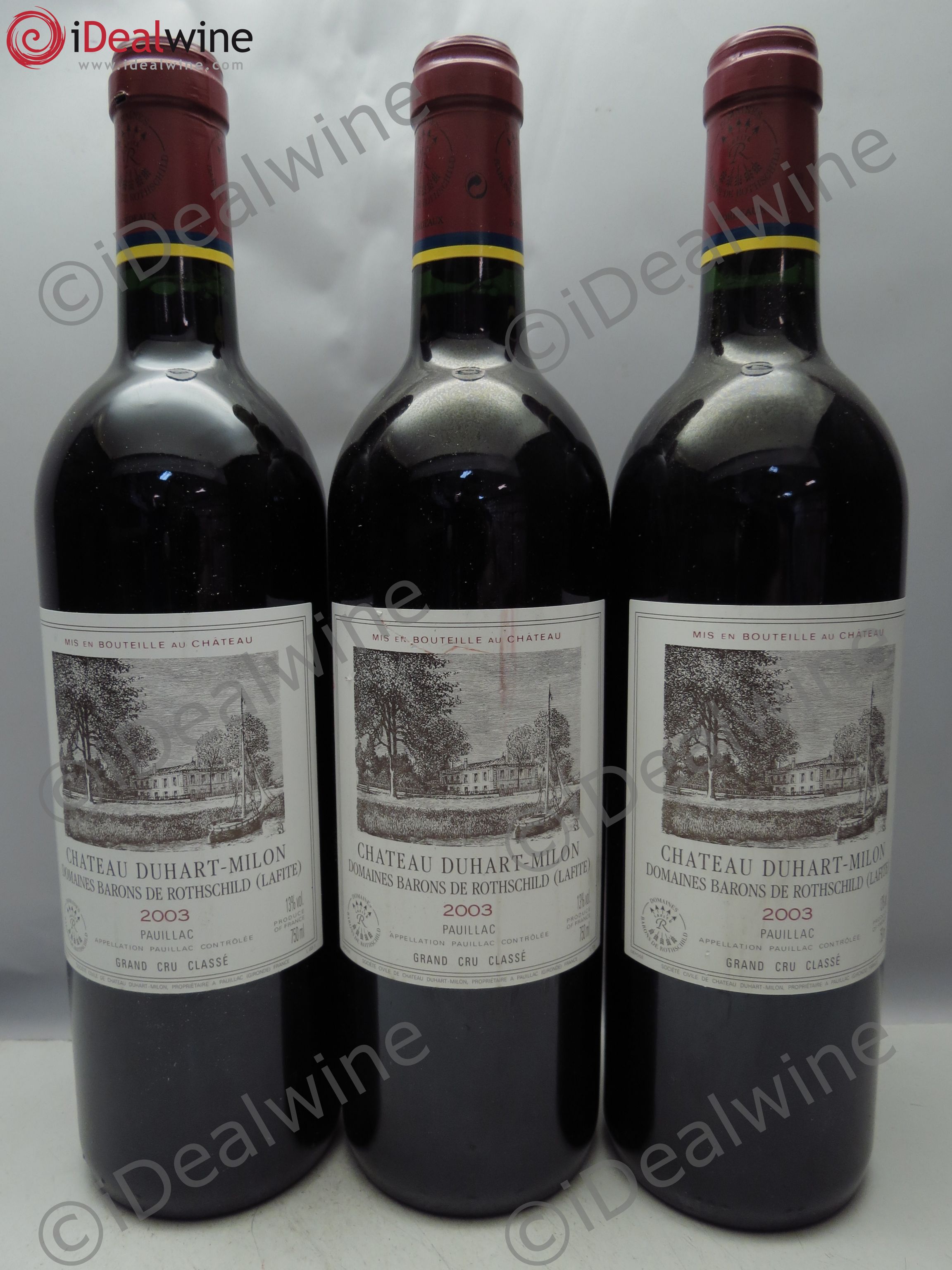Château Duhart-Milon 4ème Grand Cru Classé 2003 - Lot de 3 bouteilles - 0