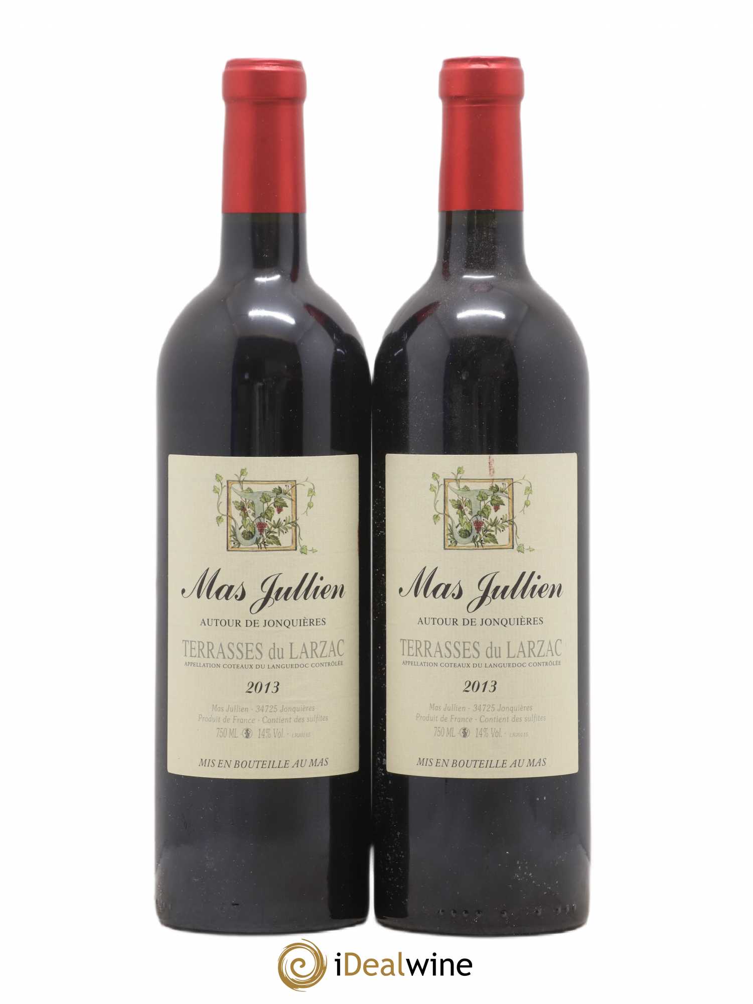 Terrasses du Larzac Mas Jullien Autour de Jonquières Olivier Jullien 2013 - Lot de 2 bouteilles - 0