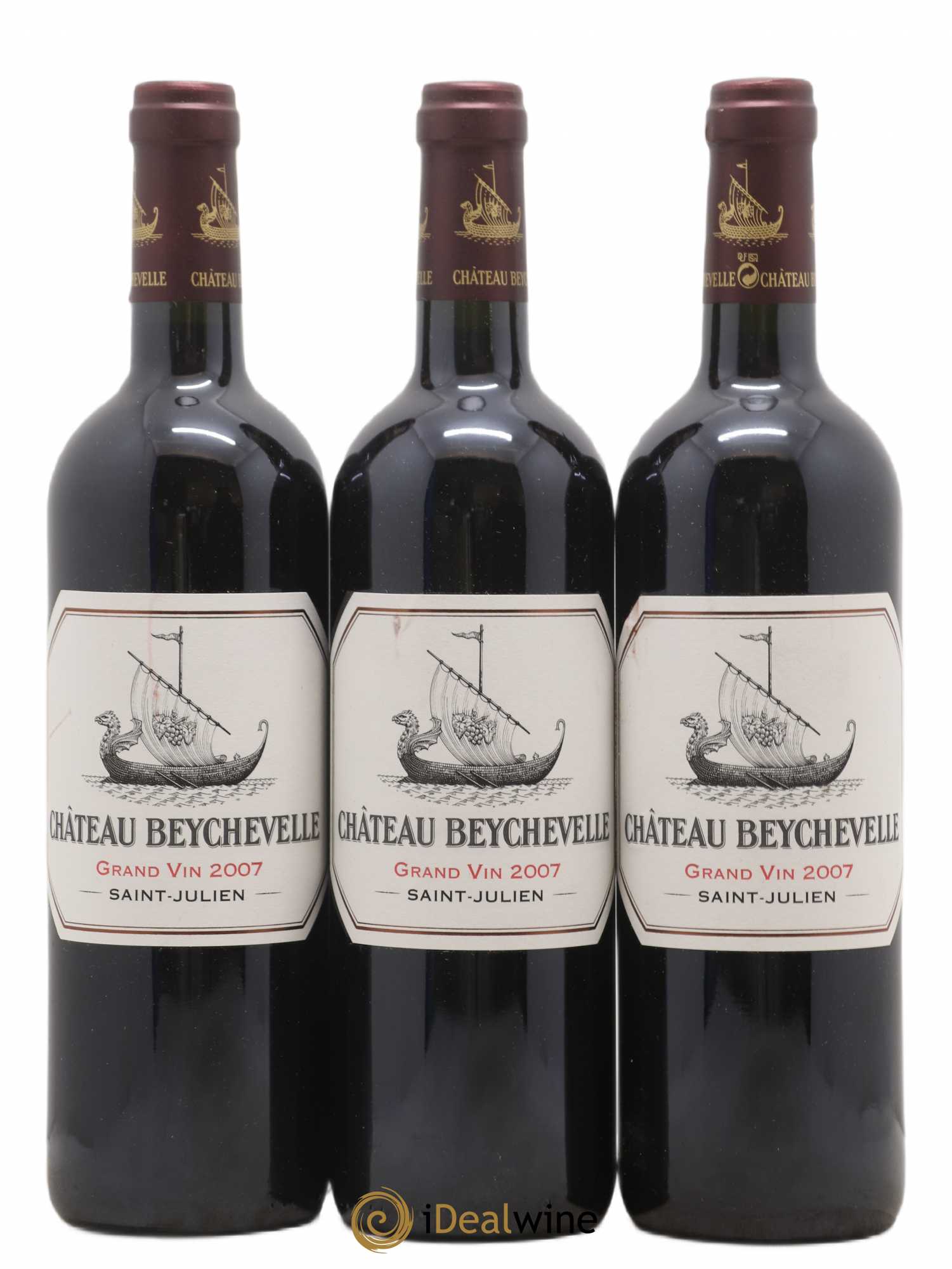 Château Beychevelle 4ème Grand Cru Classé 2007 - Lot de 3 bouteilles - 0