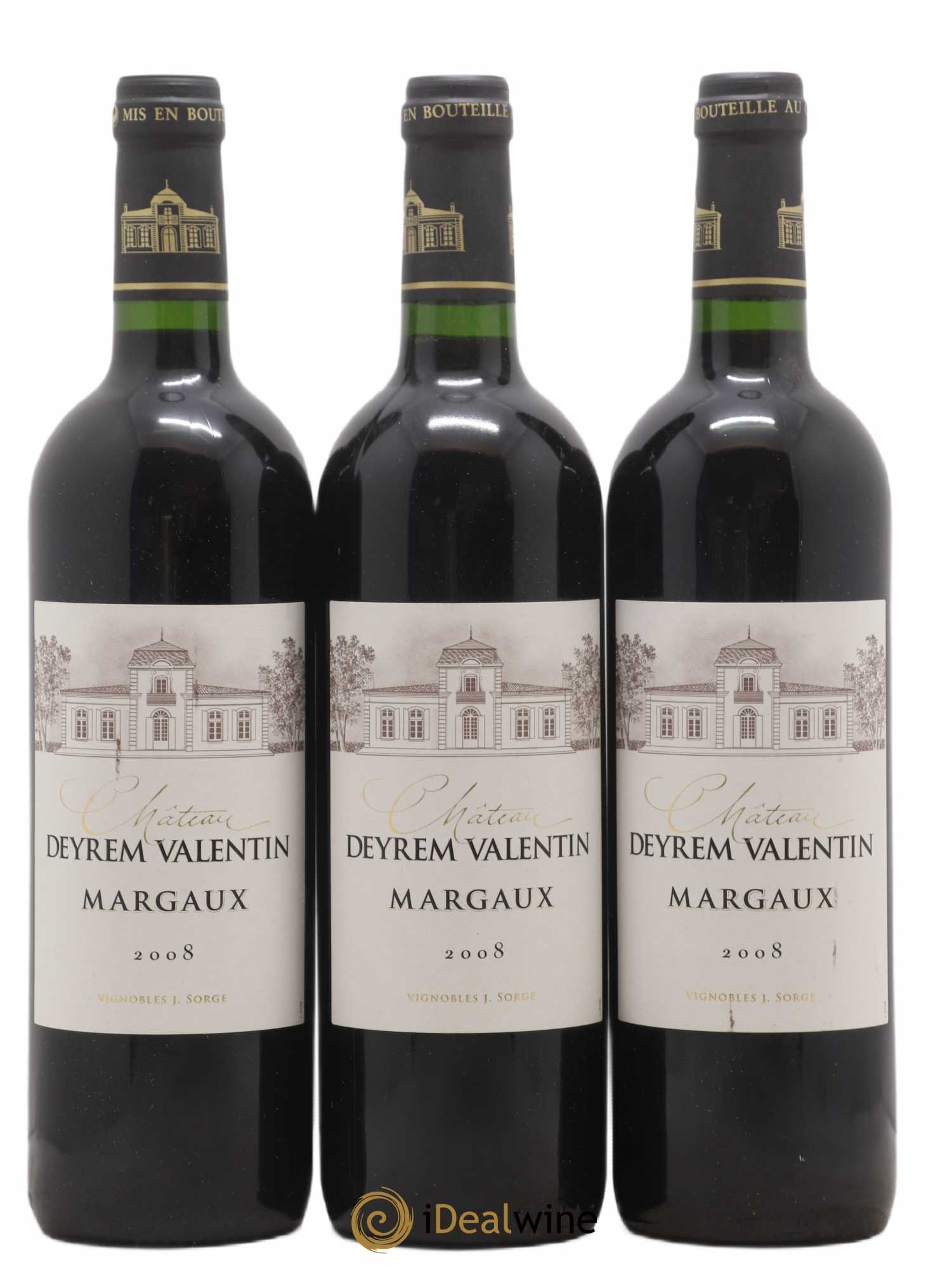 Château Deyrem Valentin Cru Bourgeois (sans prix de réserve) 2008 - Lot de 3 bouteilles - 0