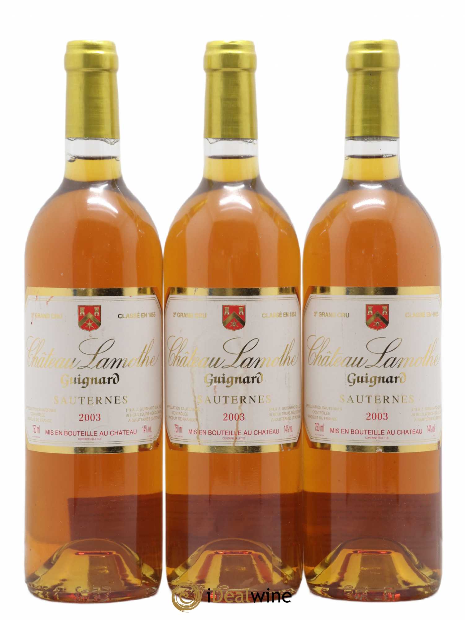 Château Lamothe Guignard 2ème Grand Cru Classé 2003 - Lotto di 3 bottiglie - 0