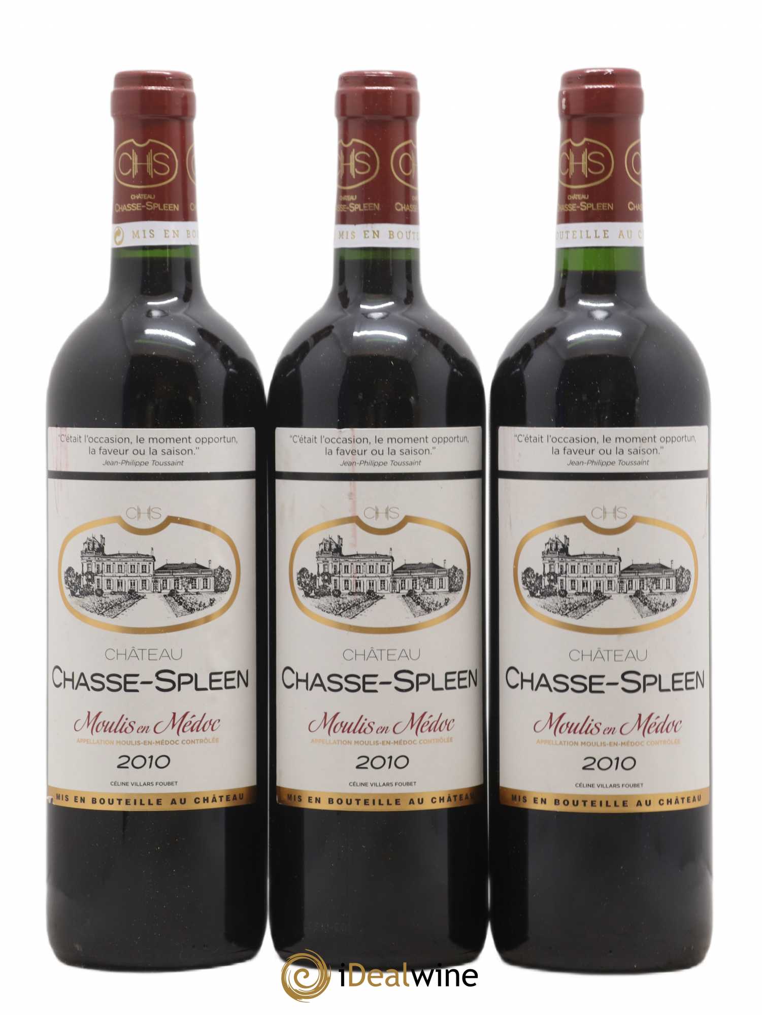 Château Chasse Spleen 2010 - Lot de 3 bouteilles - 0