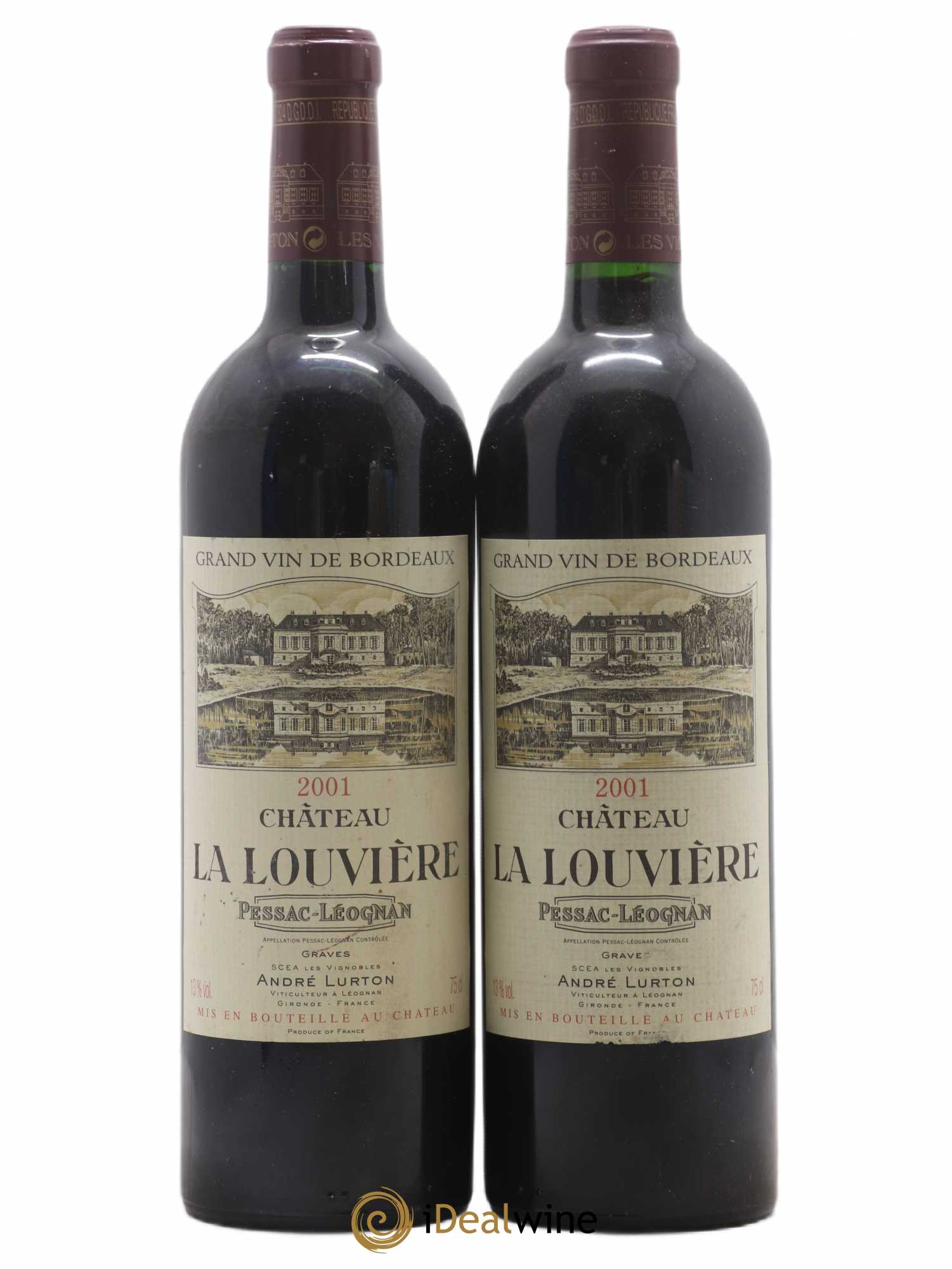 Château la Louvière 2001 - Lot de 2 bouteilles - 0