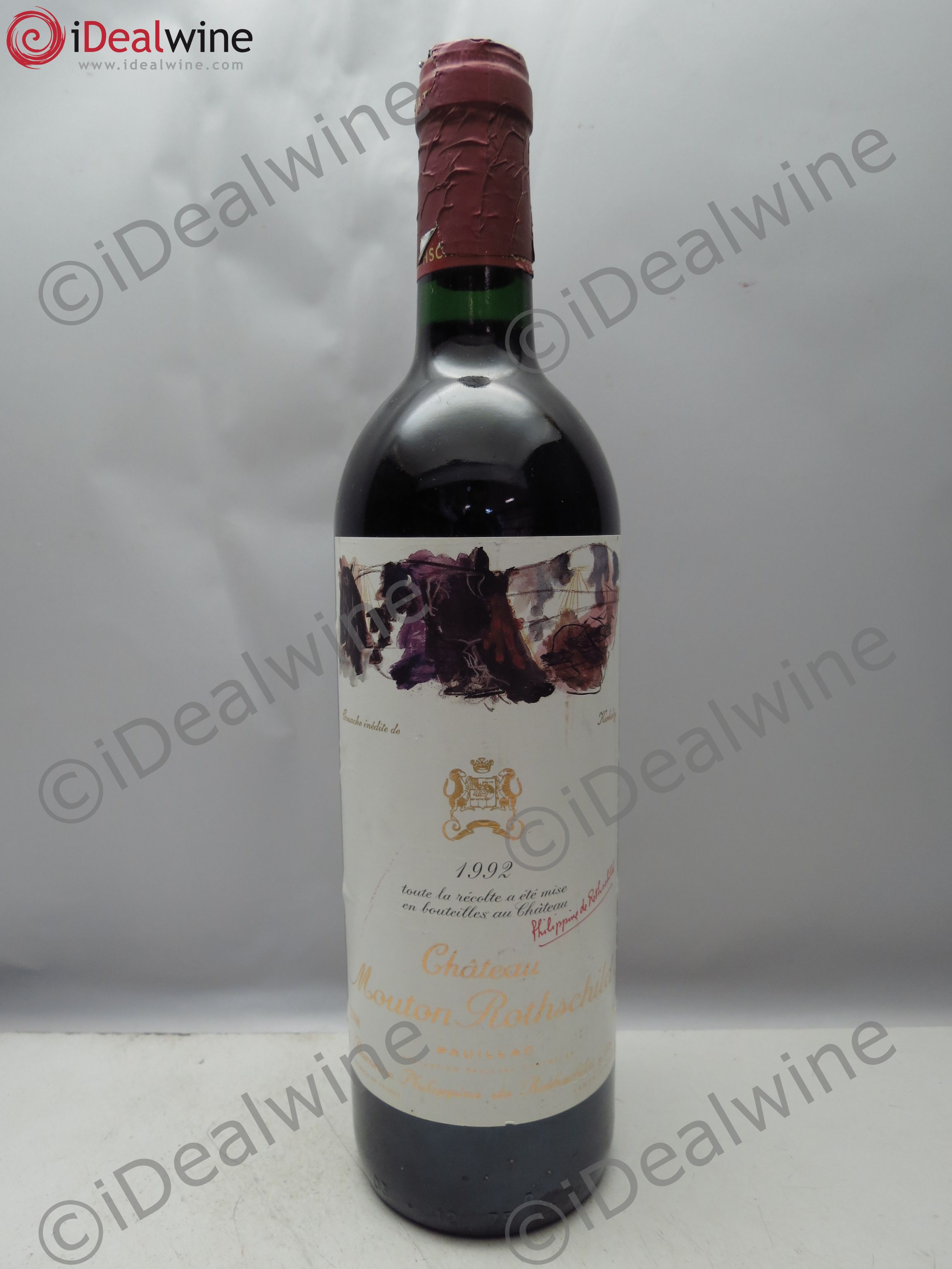 Château Mouton Rothschild 1er Grand Cru Classé 1992 - Lot de 1 bouteille - 0