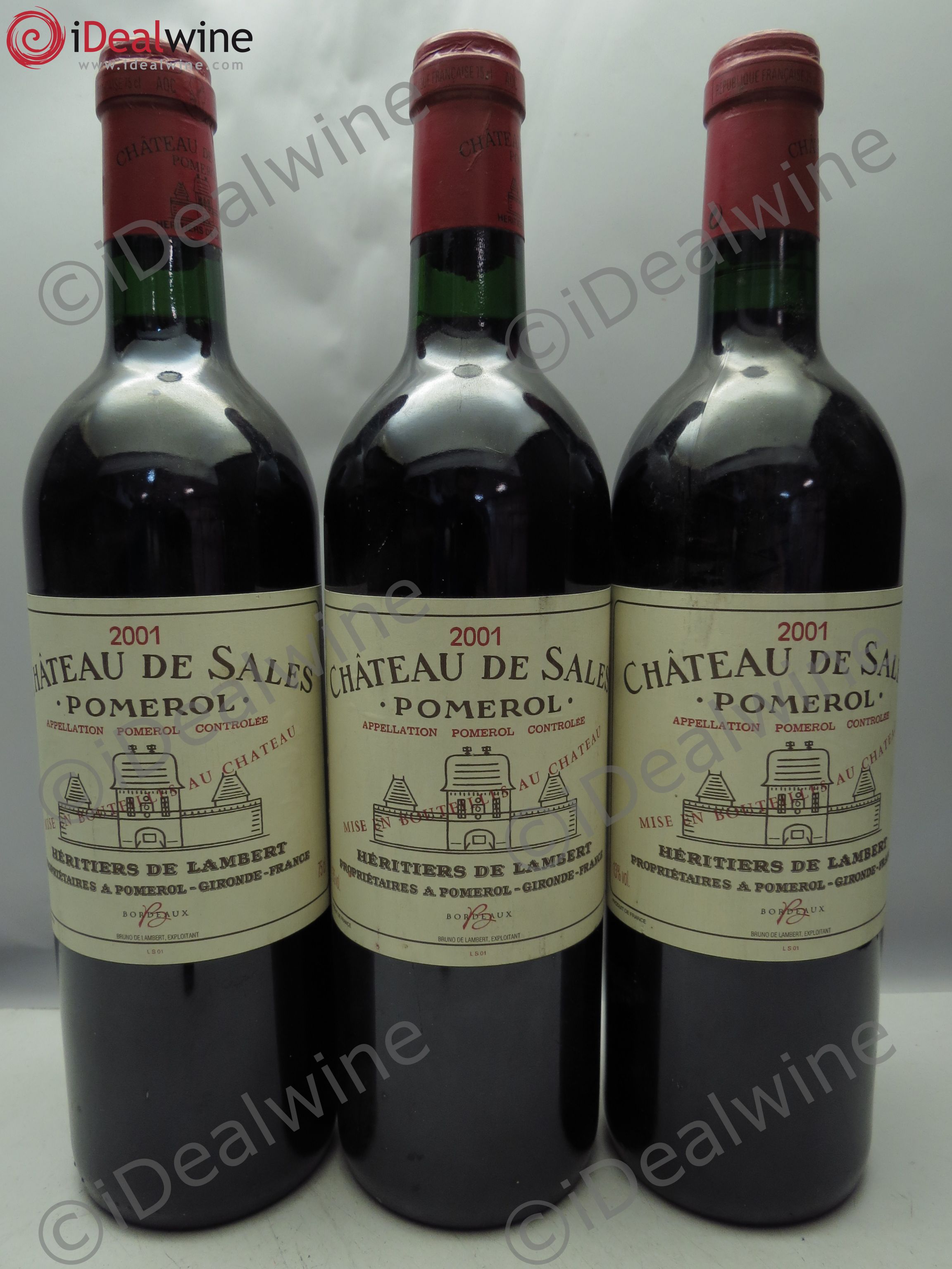 Château de Sales 2001 - Lot de 3 bouteilles - 0