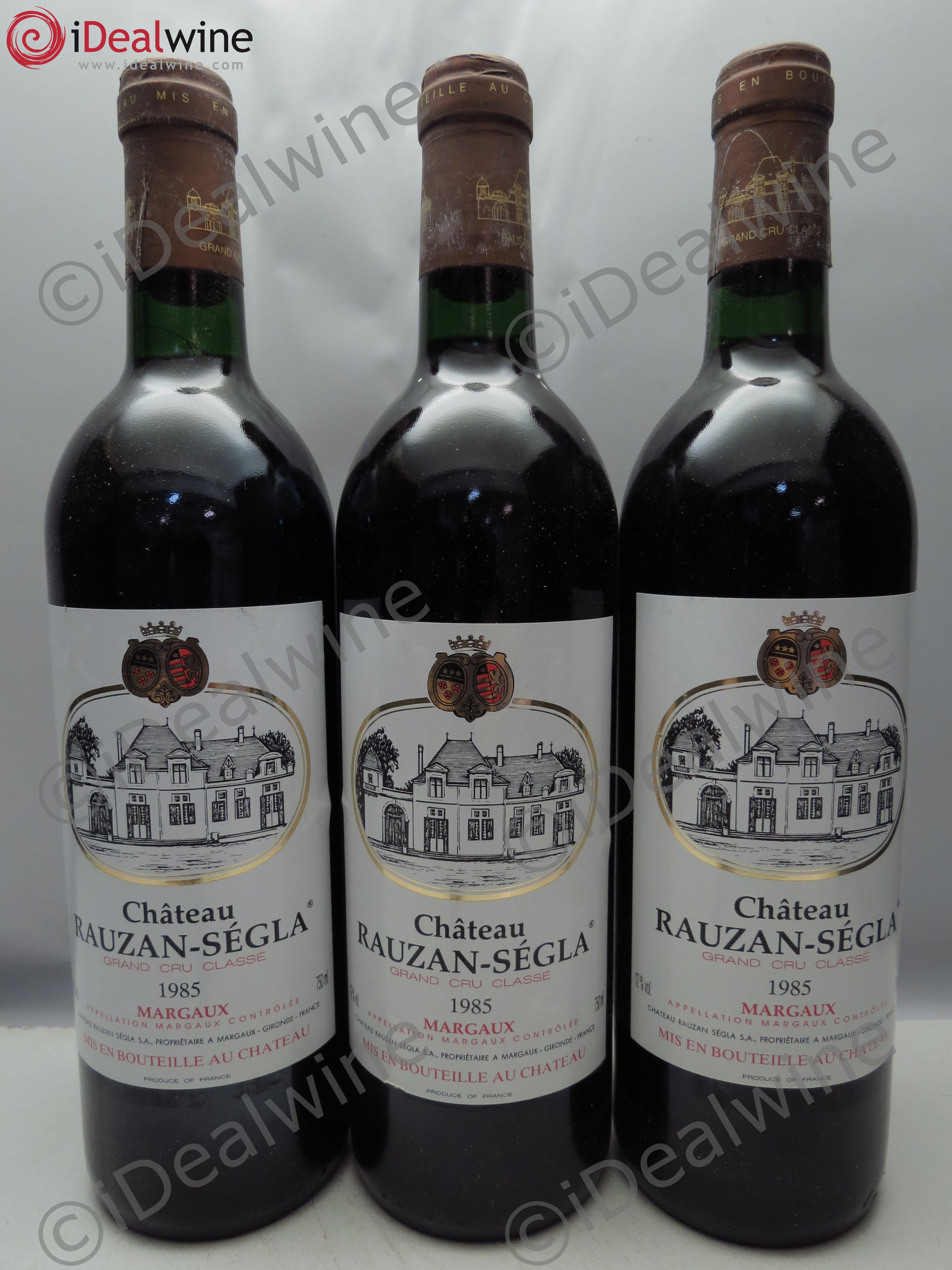 Château Rauzan Ségla Grand Cru Classé 1985 - Lot de 3 bouteilles - 0