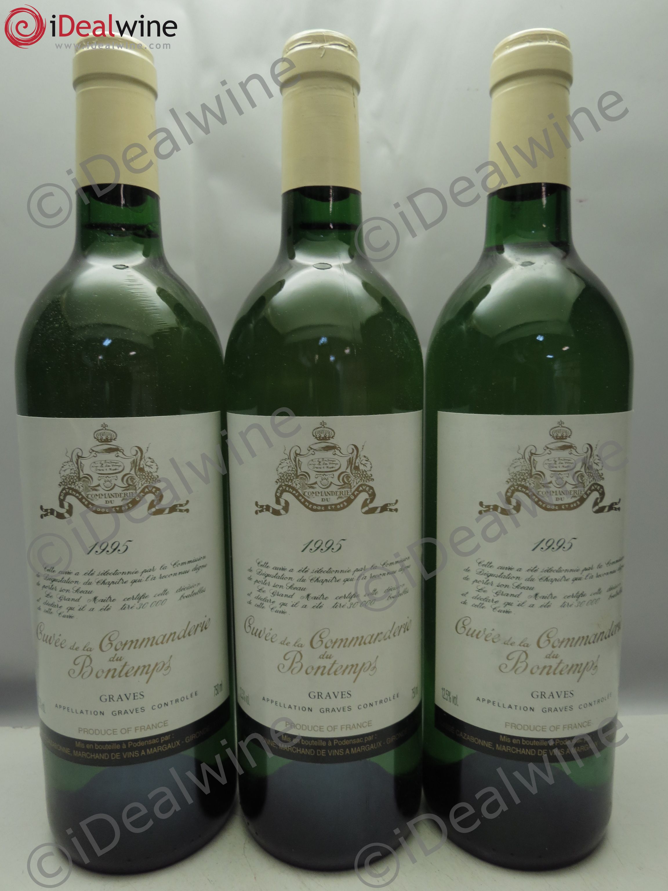 Graves Cuvée La Commanderie du Bontemps (sans prix de réserve / no reserve) 1995 - Posten von 3 Flaschen - 0