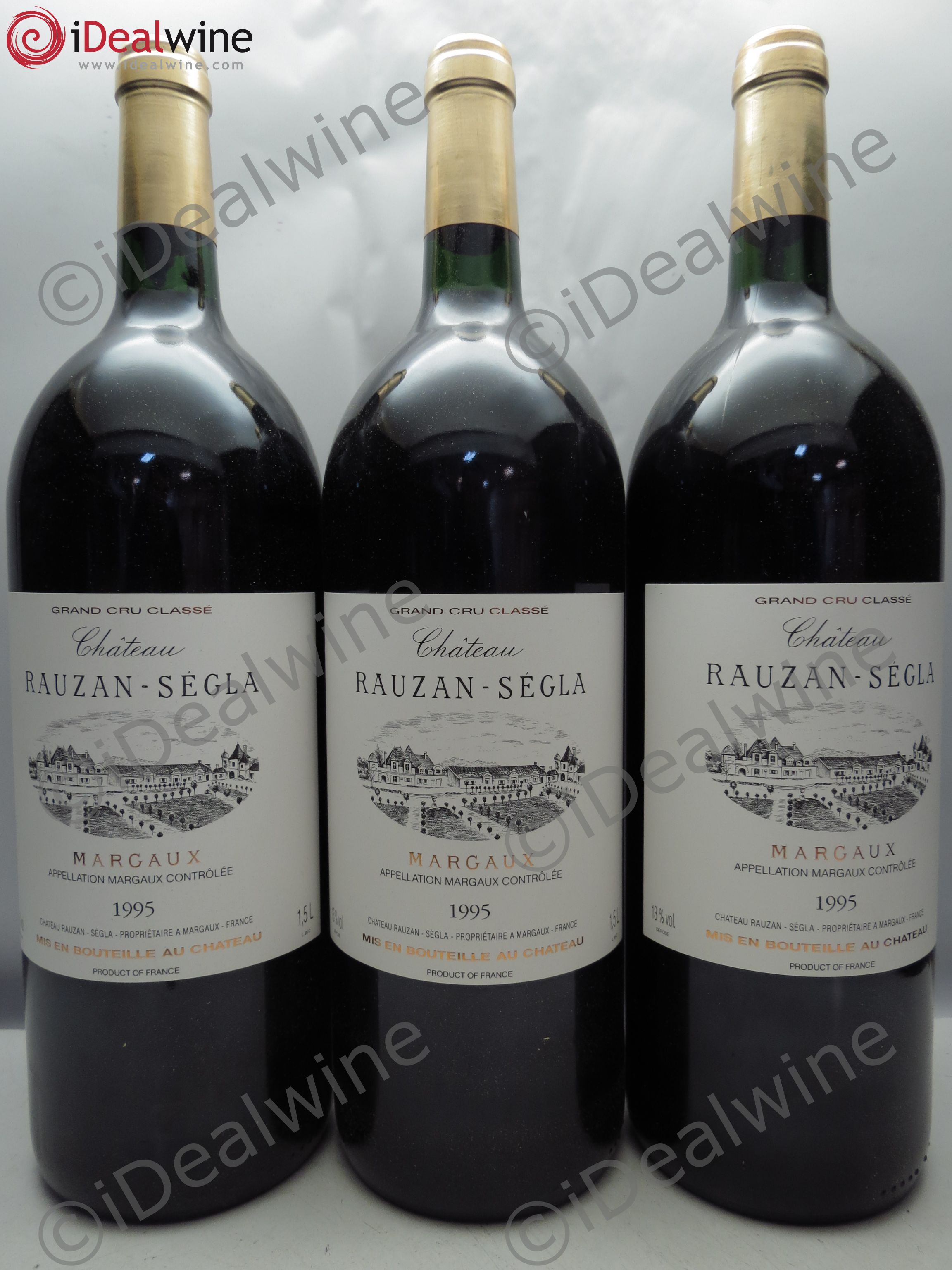Château Rauzan Ségla Grand Cru Classé 1995 - Lot de 3 magnums - 0