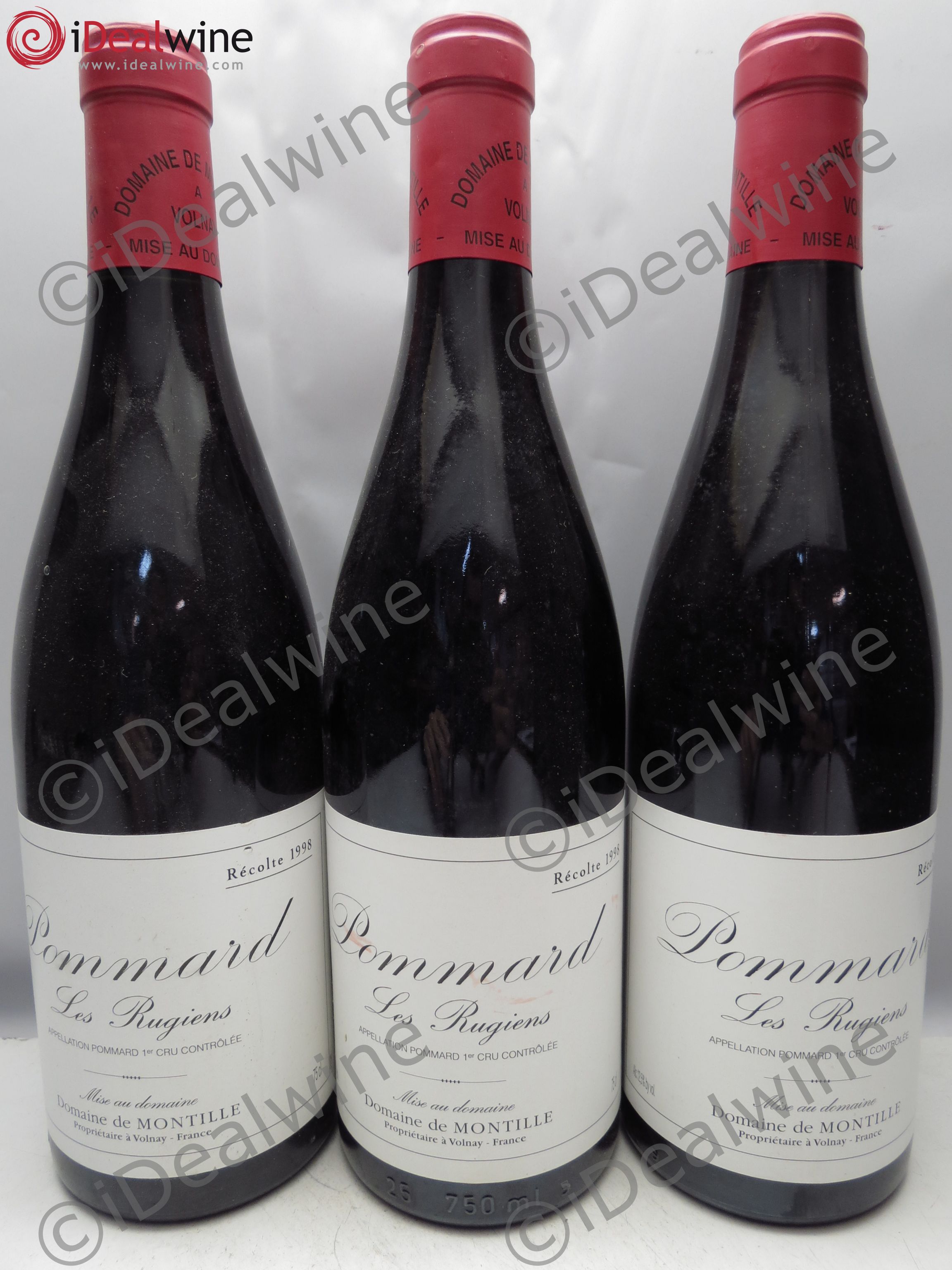 Pommard 1er Cru Les Rugiens-bas De Montille (Domaine) 1998 - Lot de 3 bouteilles - 0