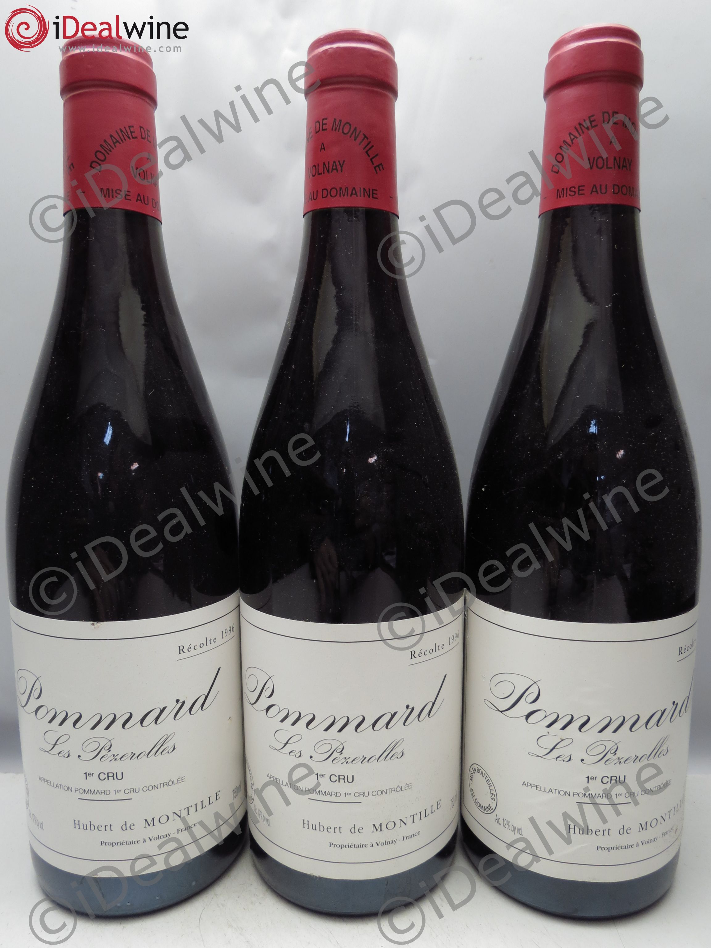 Pommard 1er Cru Les Pézerolles De Montille (Domaine) 1996 - Lot de 3 bouteilles - 0