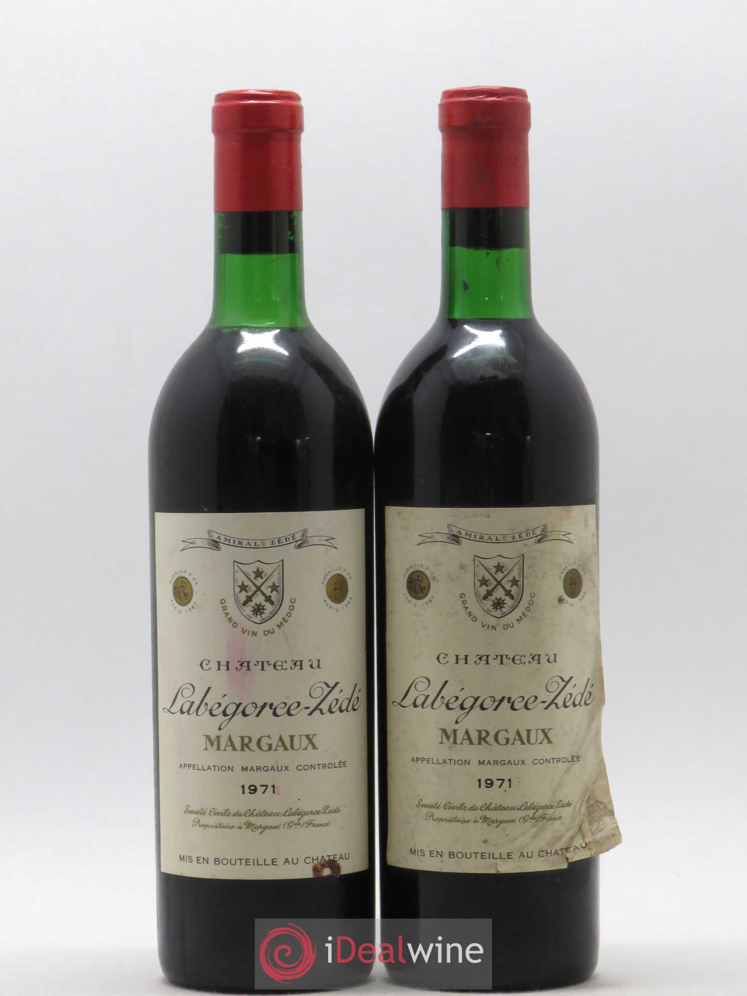 Château Labegorce Zédé Cru Bourgeois 1971 - Lot de 2 bouteilles - 0