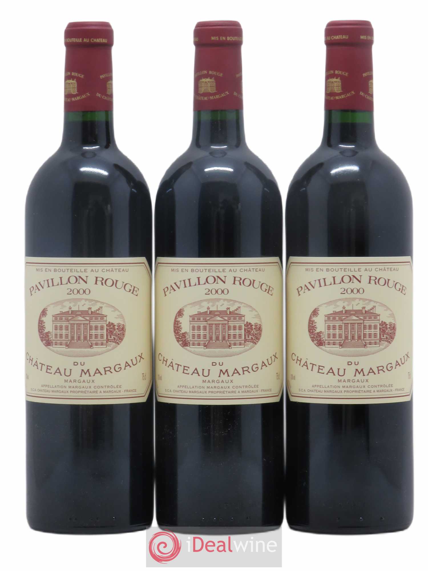 Pavillon Rouge du Château Margaux Second Vin 2000 - Lot de 3 bouteilles - 0