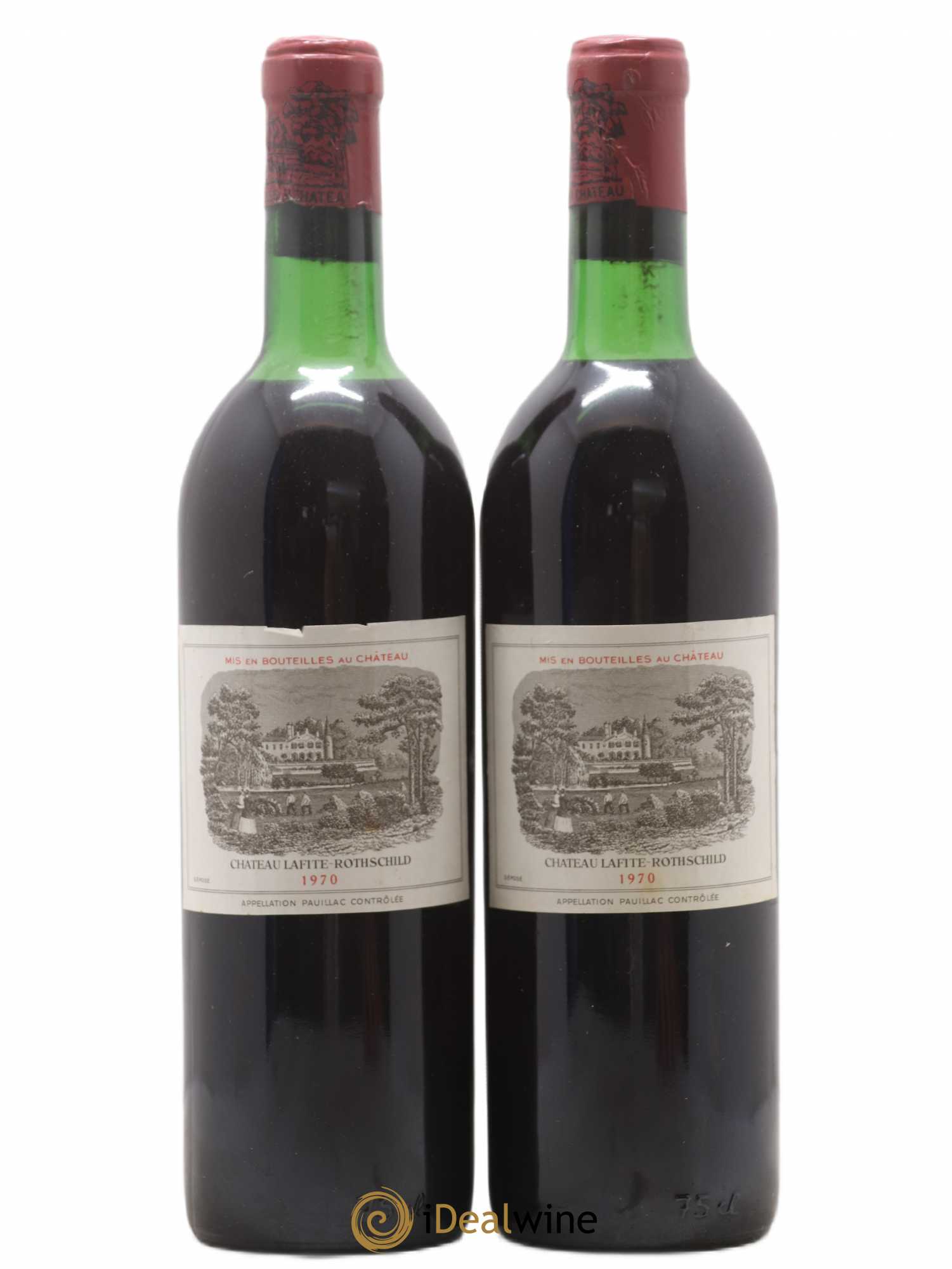 Château Lafite Rothschild 1er Grand Cru Classé 1970 - Lot de 2 bouteilles - 0