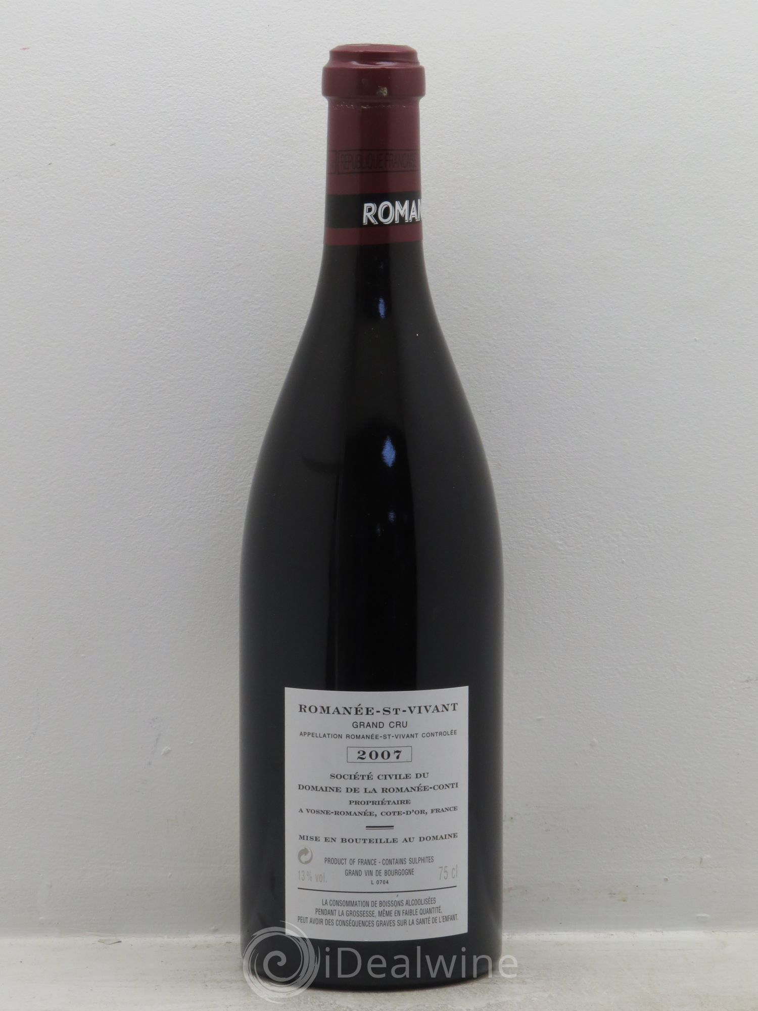 Romanée-Saint-Vivant Grand Cru Domaine de la Romanée-Conti 2007 - Lot de 1 bouteille - 1
