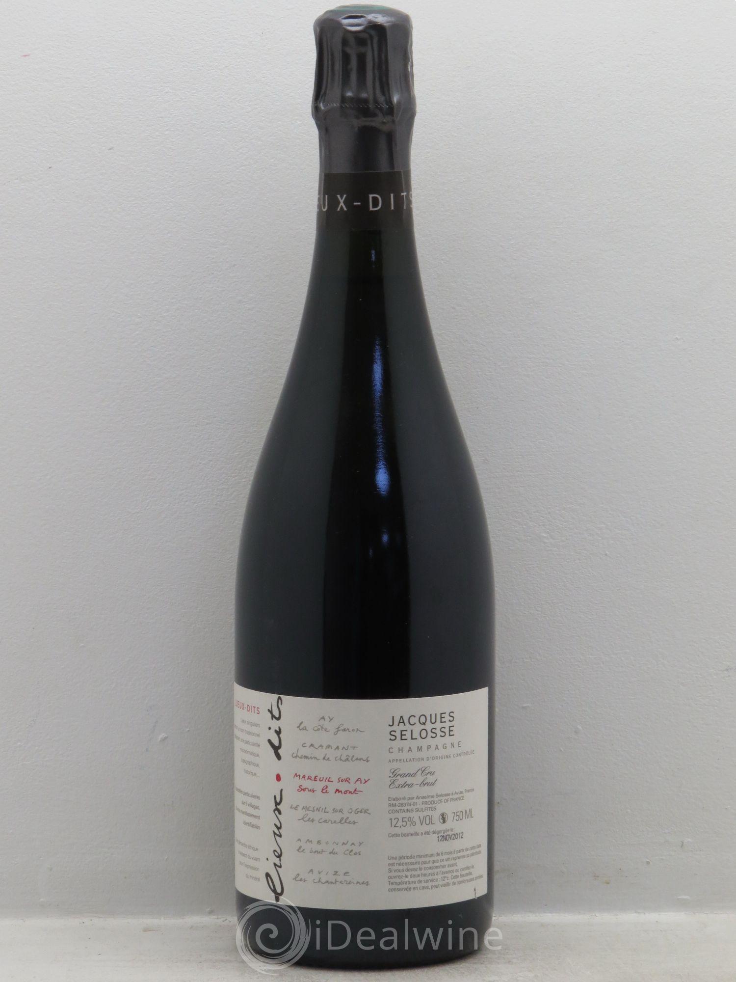 Champagne Selosse Extra Brut Lieu Dit Ay Sous Le Mont - Posten von 1 Flasche - 0