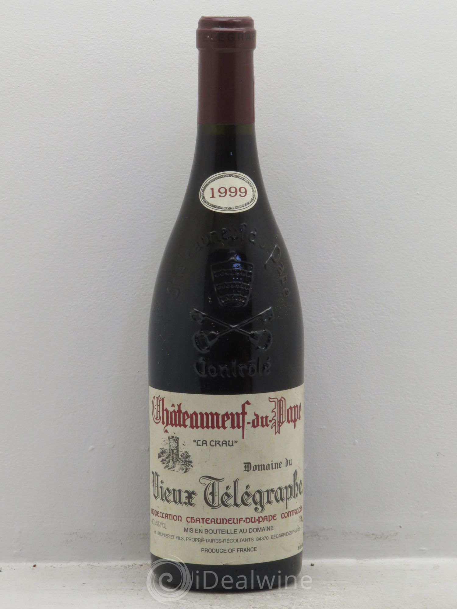 Châteauneuf-du-Pape Vieux Télégraphe (Domaine du) Vignobles Brunier 1999 - Lot de 1 bouteille - 0