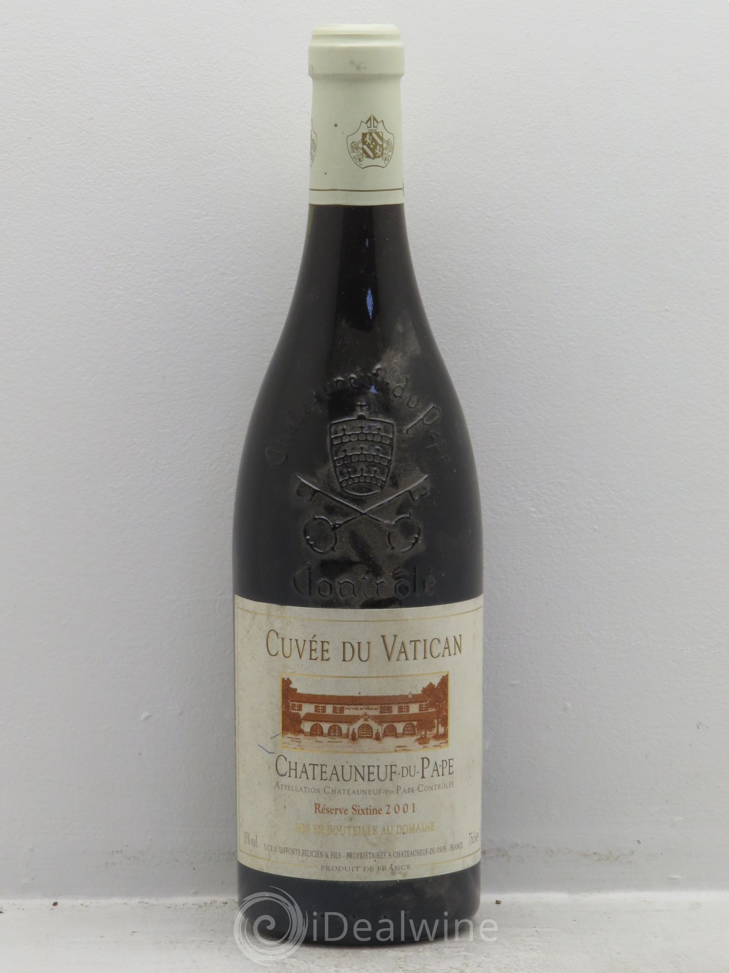 Châteauneuf-du-Pape Cuvée du Vatican Réserve Sixtine Famille Diffonty 2001 - Lot de 1 bouteille - 0