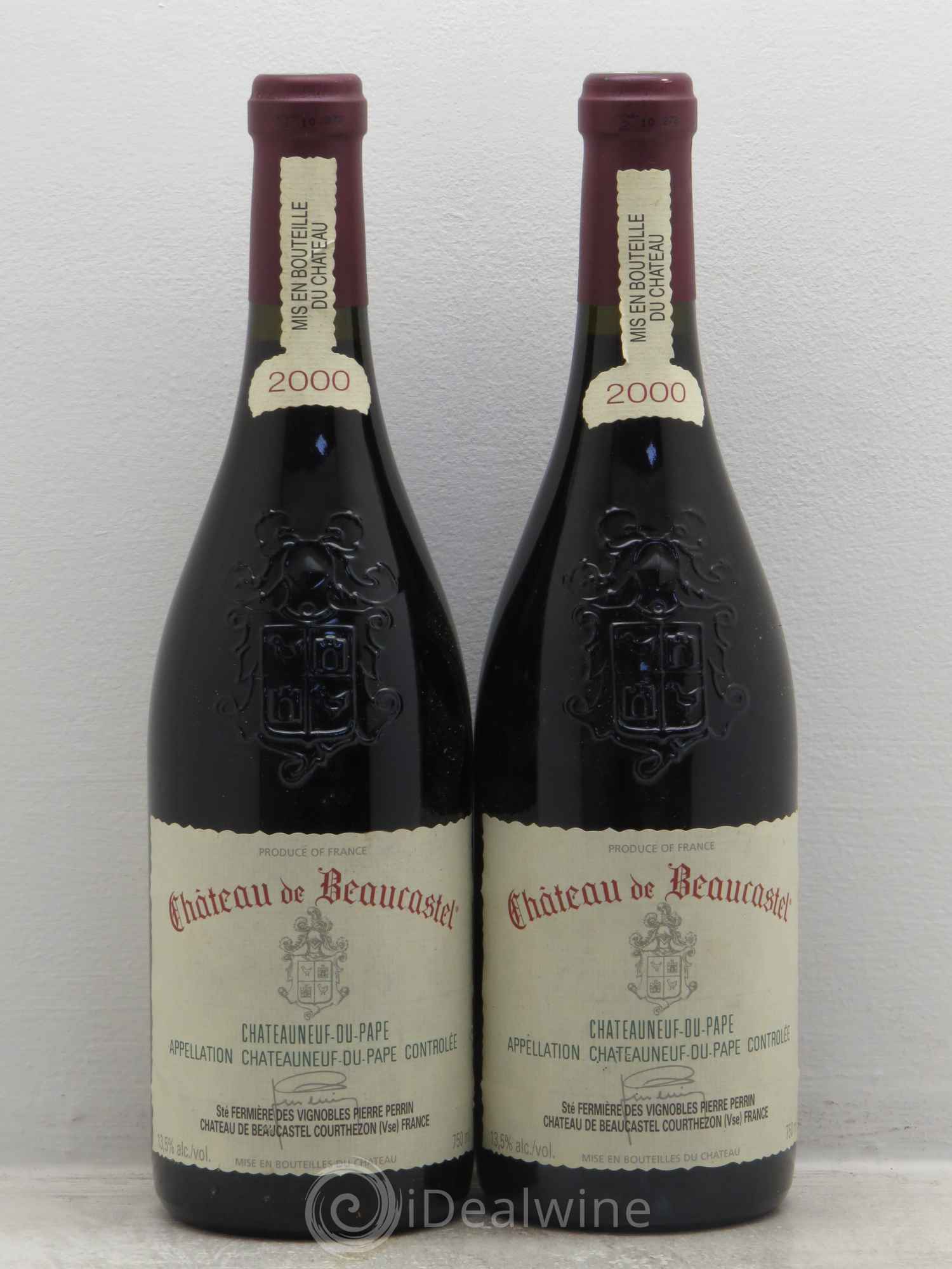 Châteauneuf-du-Pape Château de Beaucastel Famille Perrin 2000 - Lot de 2 bouteilles - 0