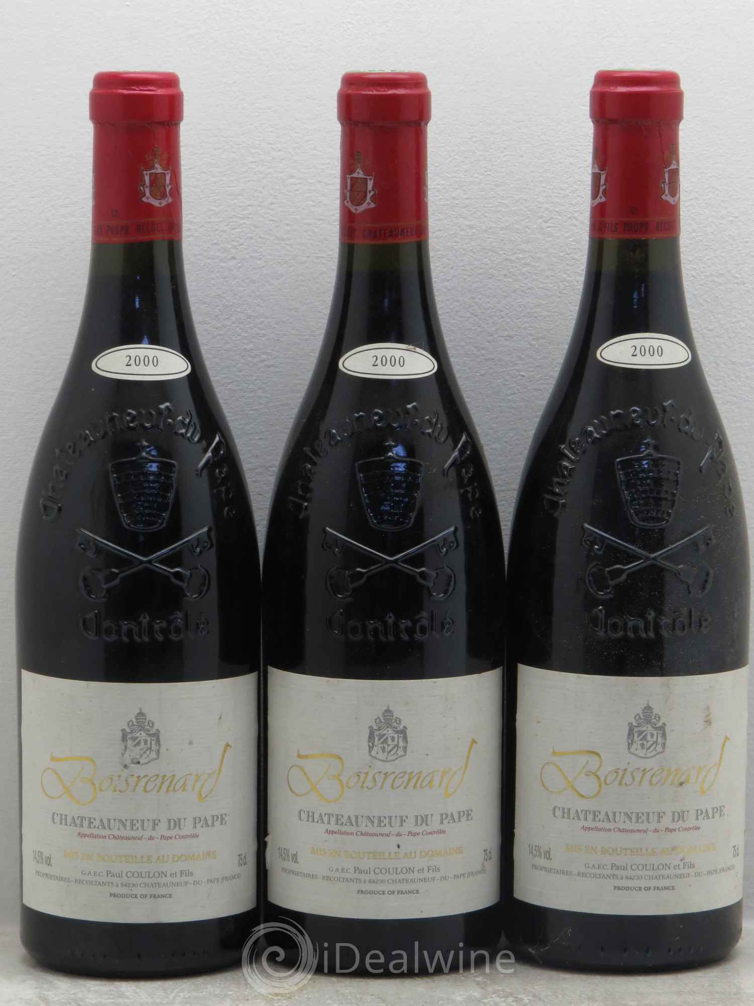 Châteauneuf-du-Pape Cuvée Boisrenard Beaurenard (Domaine de) 2000 - Lot de 3 bouteilles - 0