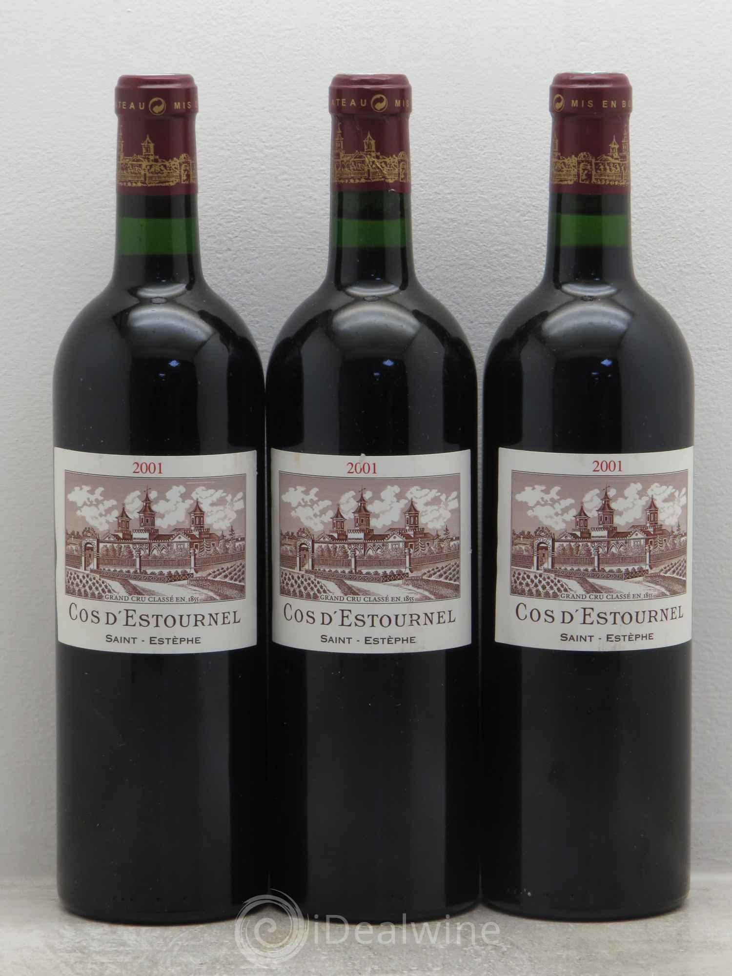 Cos d'Estournel 2ème Grand Cru Classé 2001 - Lot de 3 bouteilles - 0