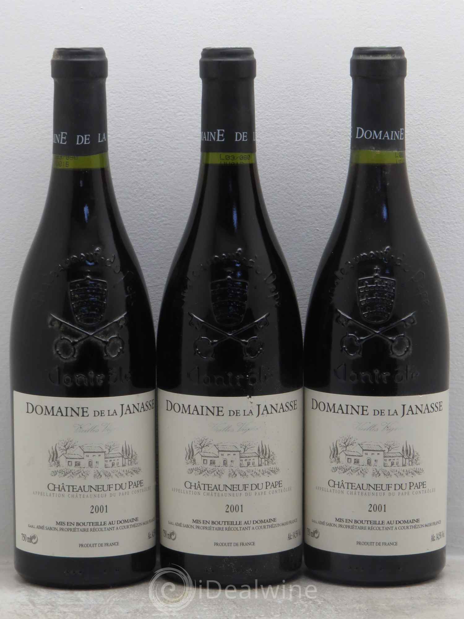 Châteauneuf-du-Pape Cuvée Vieilles Vignes La Janasse (Domaine de) 2001 - Lot de 3 bouteilles - 0