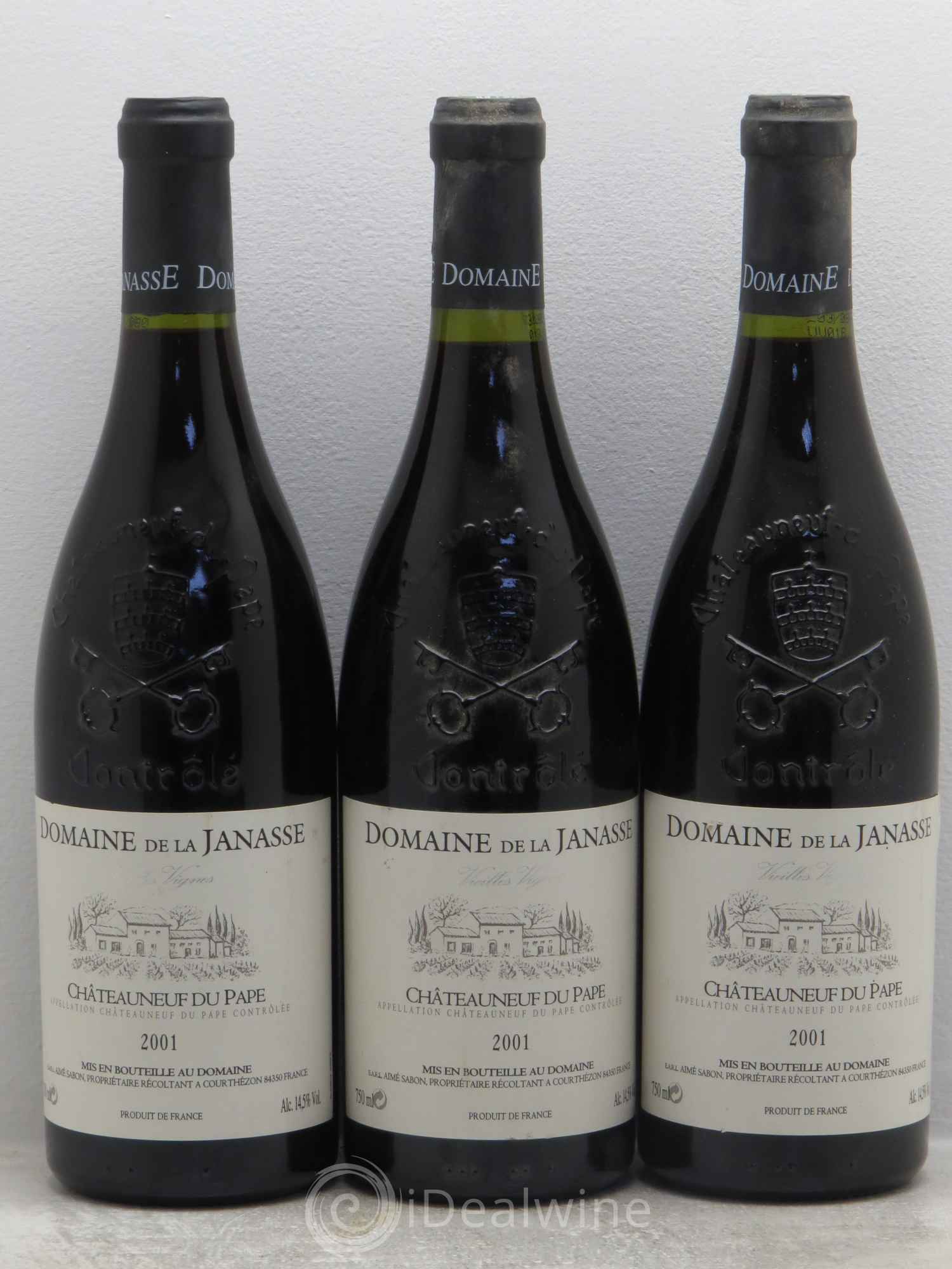 Châteauneuf-du-Pape Cuvée Vieilles Vignes La Janasse (Domaine de) 2001 - Lot de 3 bouteilles - 0
