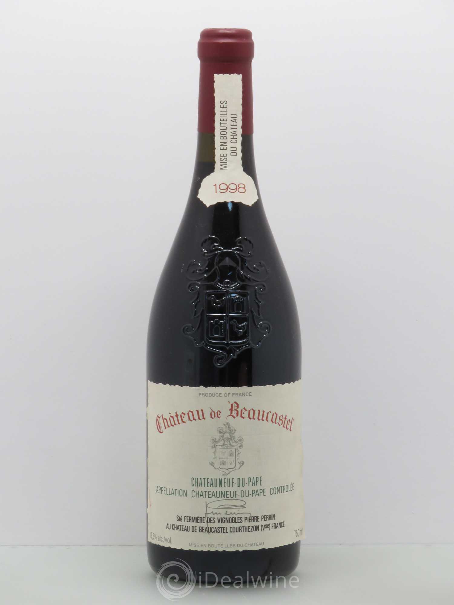 Châteauneuf-du-Pape Château de Beaucastel Famille Perrin 1998 - Lot de 1 bouteille - 0