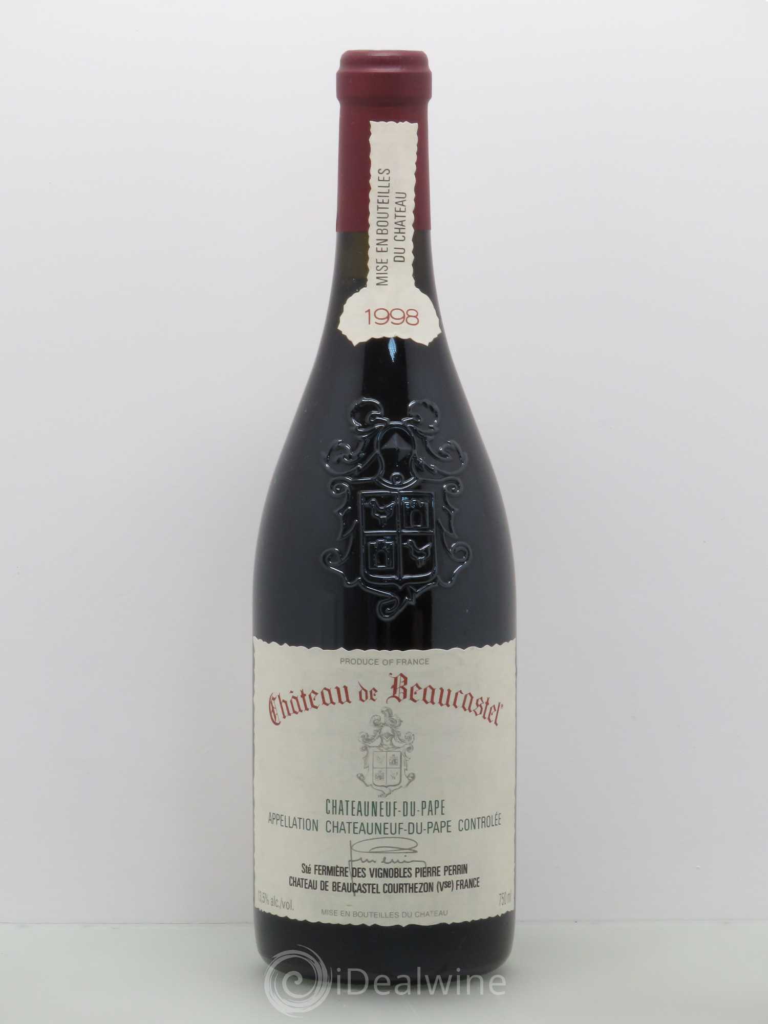 Châteauneuf-du-Pape Château de Beaucastel Famille Perrin 1998 - Lot de 1 bouteille - 0