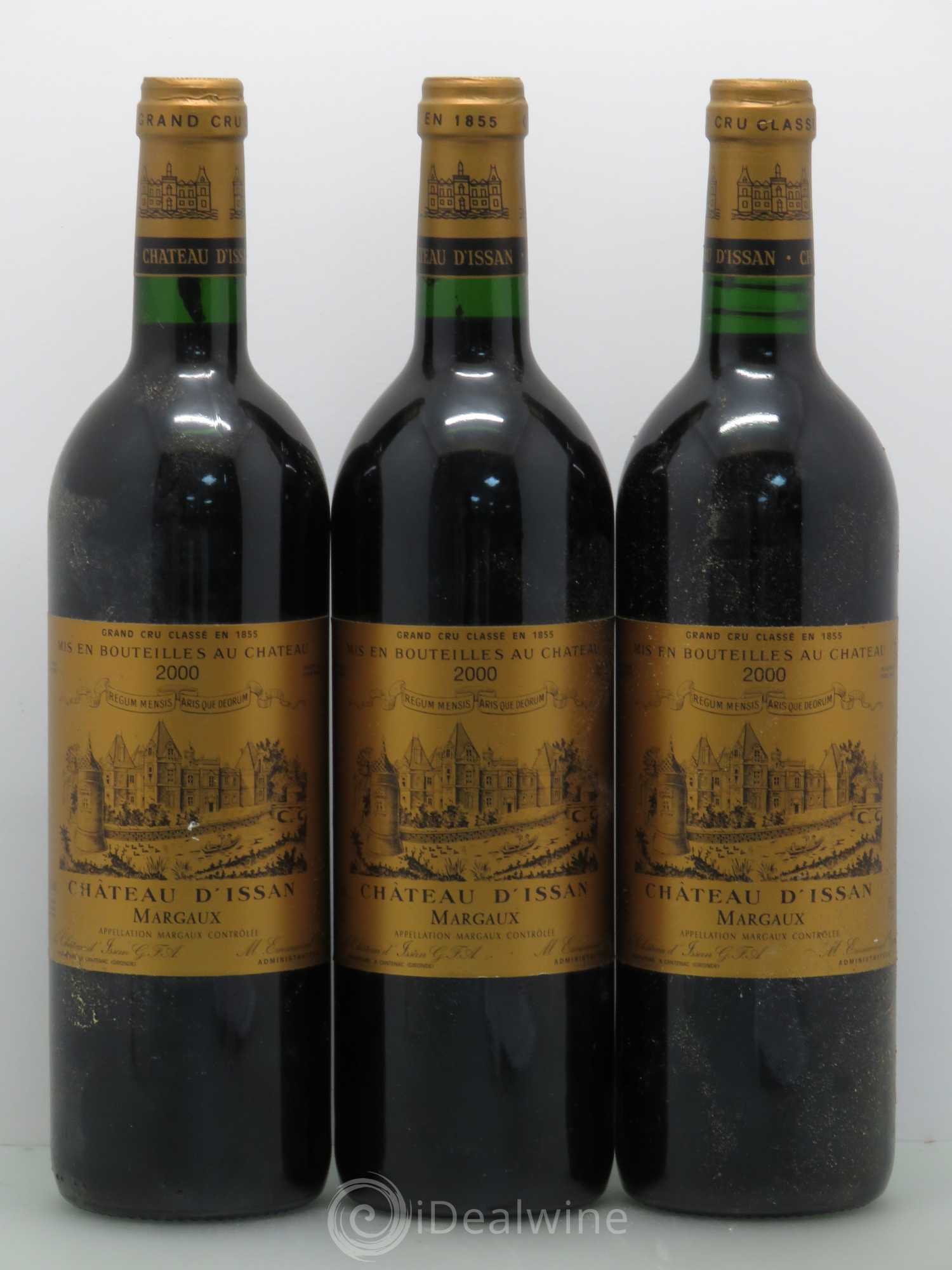 Château d'Issan 3ème Grand Cru Classé 2000 - Lot de 3 bouteilles - 0