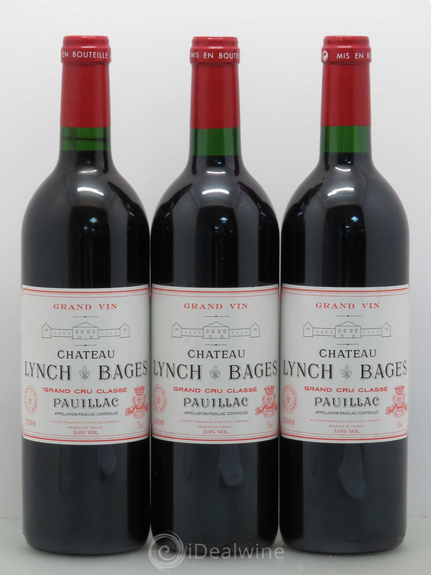 Château Lynch Bages 5ème Grand Cru Classé 2000 - Lot de 3 bouteilles - 0