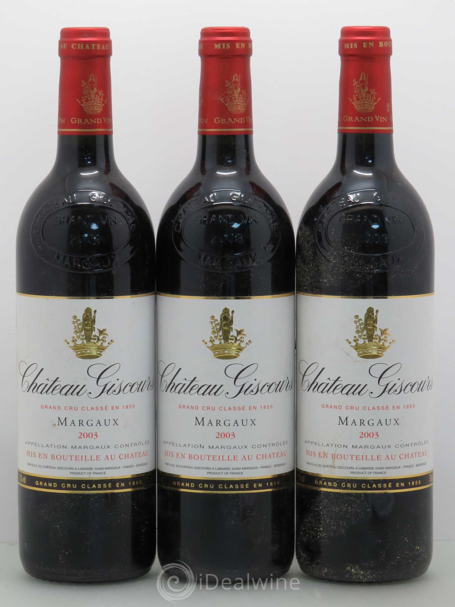 Château Giscours 3ème Grand Cru Classé 2003 - Lot de 3 bouteilles - 0