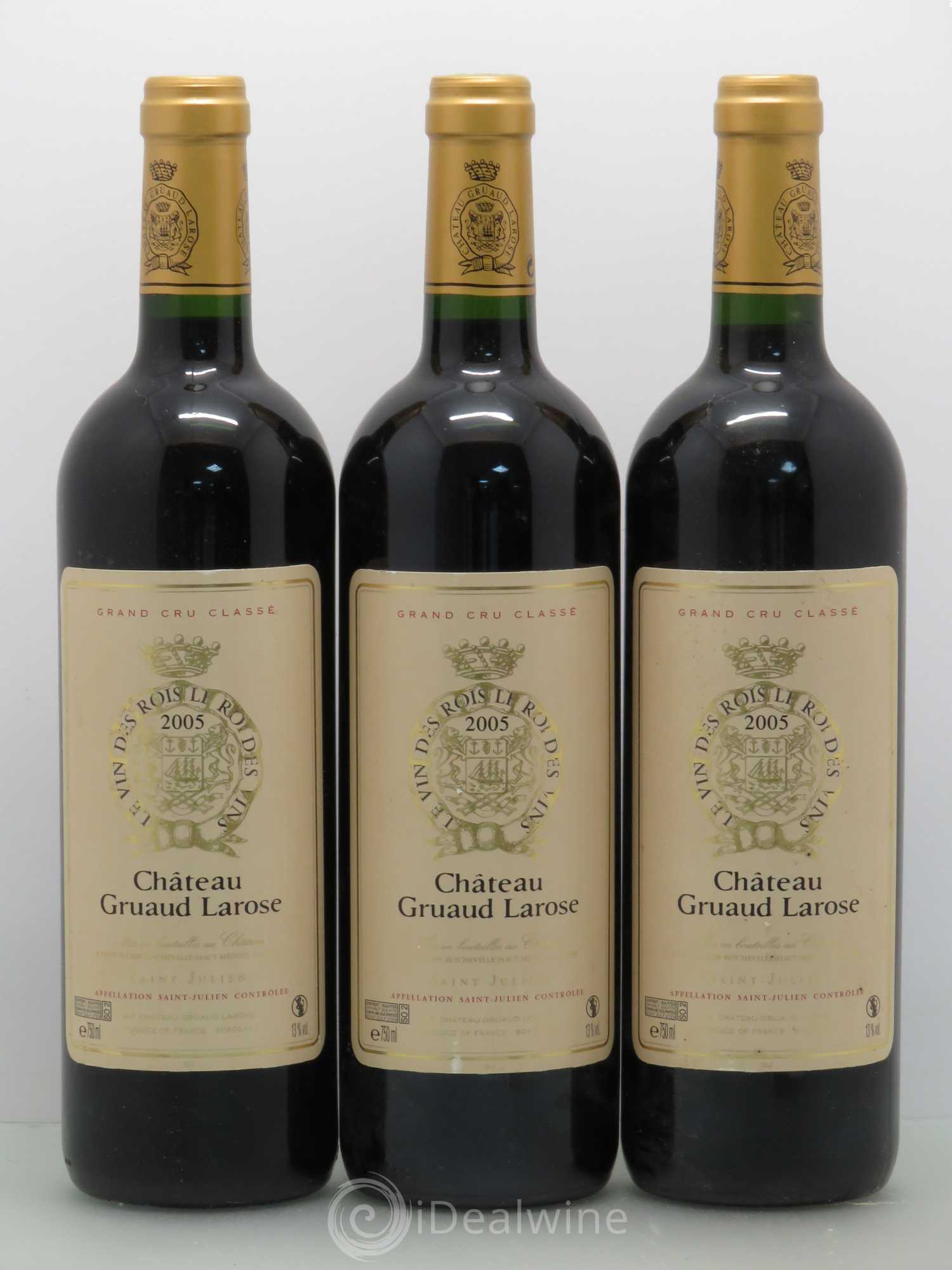 Château Gruaud Larose 2ème Grand Cru Classé 2005 - Lot de 3 bouteilles - 0