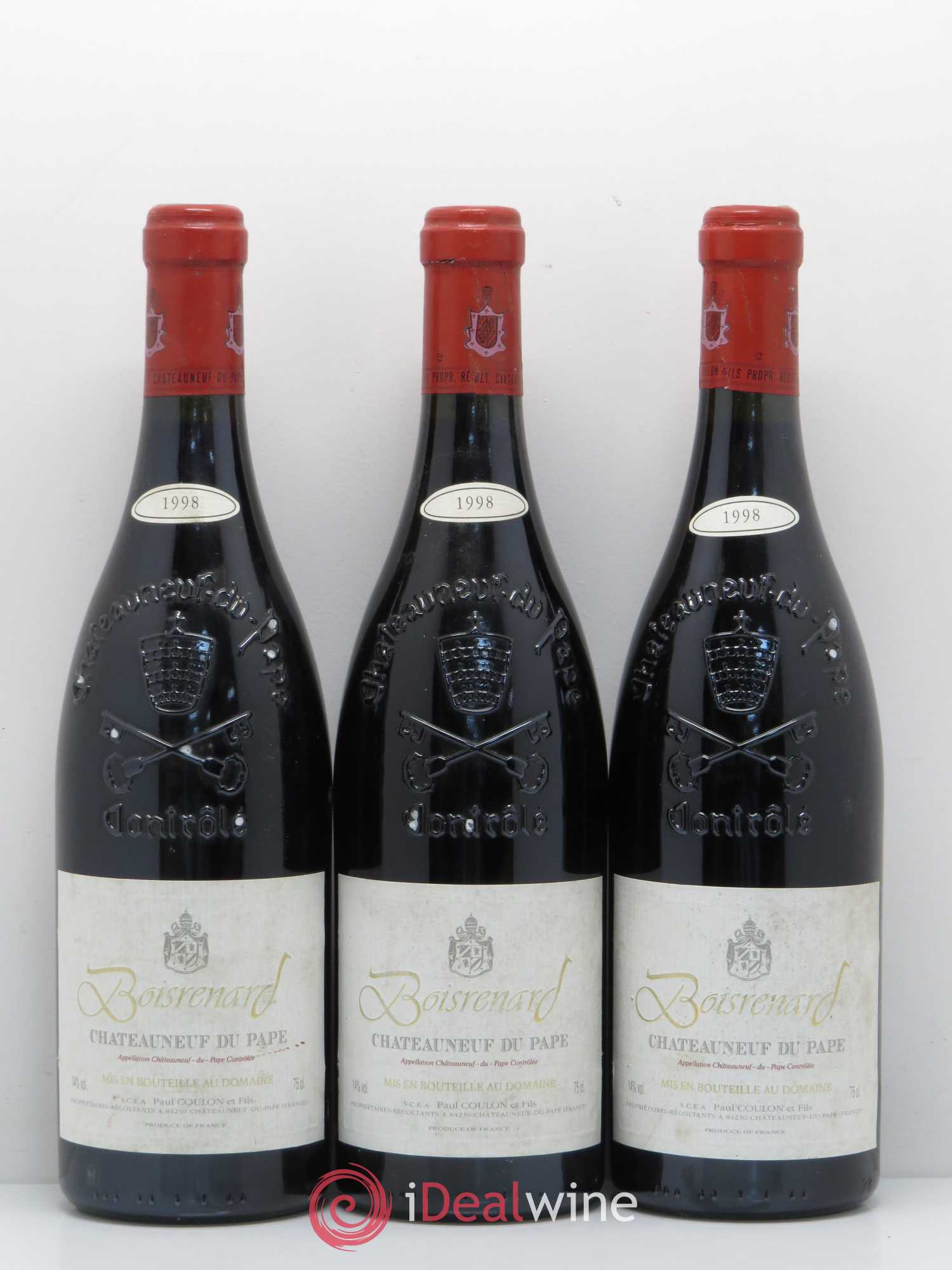 Châteauneuf-du-Pape Cuvée Boisrenard Beaurenard (Domaine de) 1998 - Lot de 3 bouteilles - 0