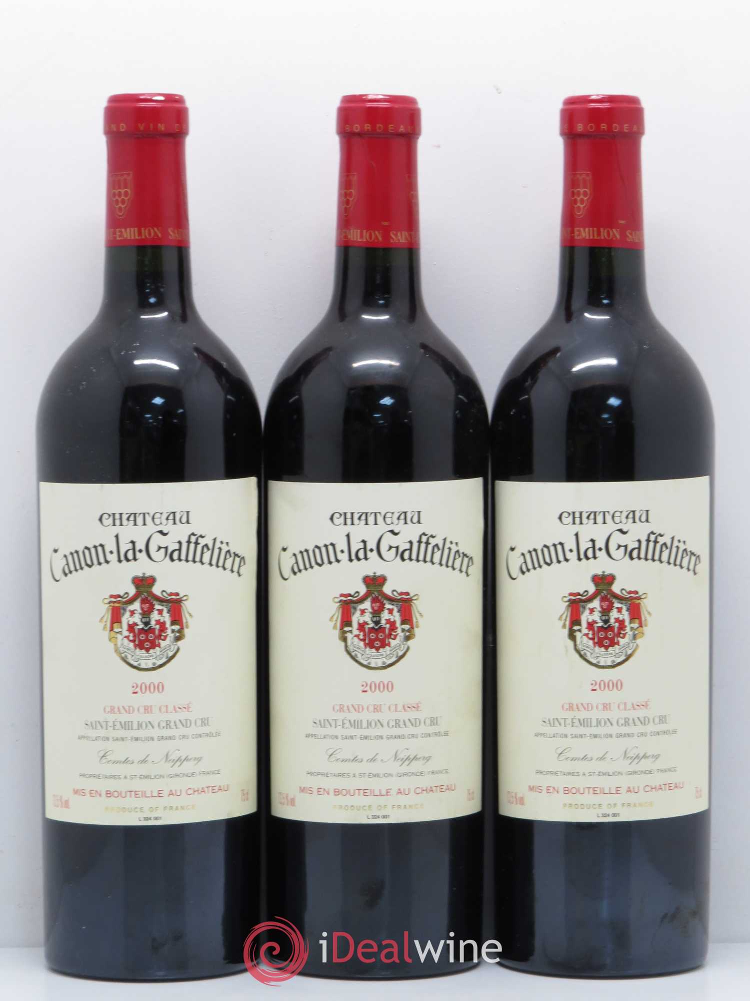 Château Canon la Gaffelière 1er Grand Cru Classé B 2000 - Lot de 3 bouteilles - 0