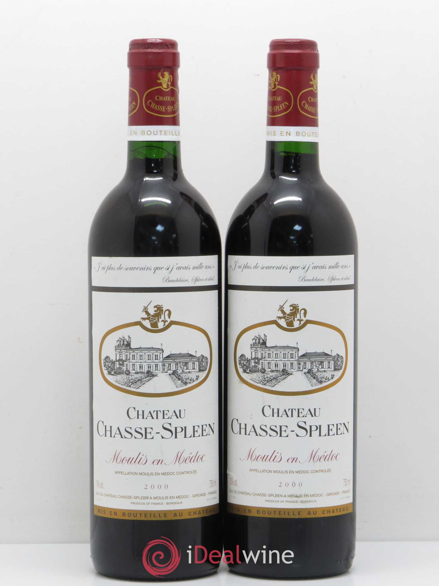 Château Chasse Spleen 2000 - Lot de 2 bouteilles - 0