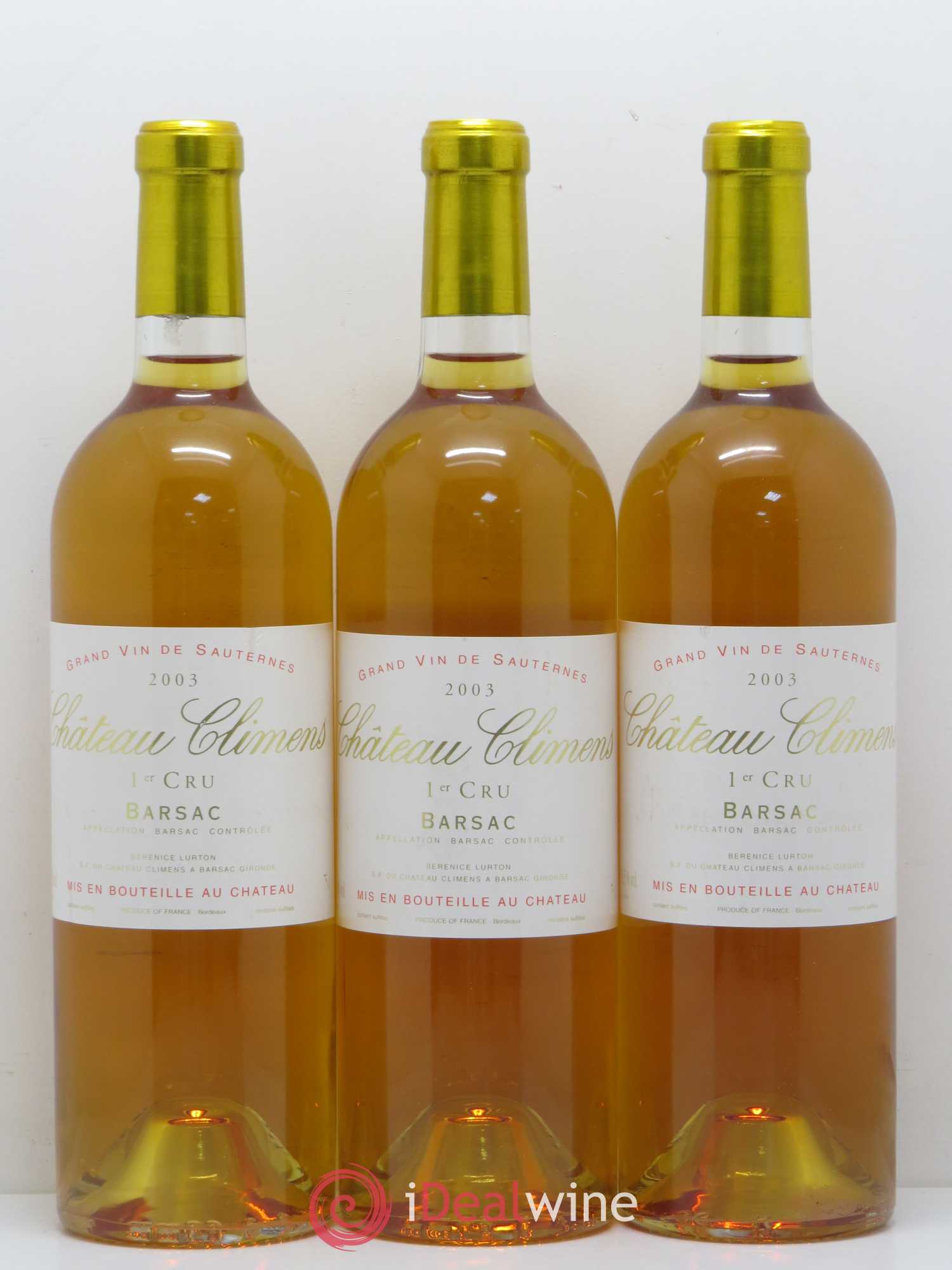 Château Climens 1er Grand Cru Classé 2003 - Lotto di 3 bottiglie - 0